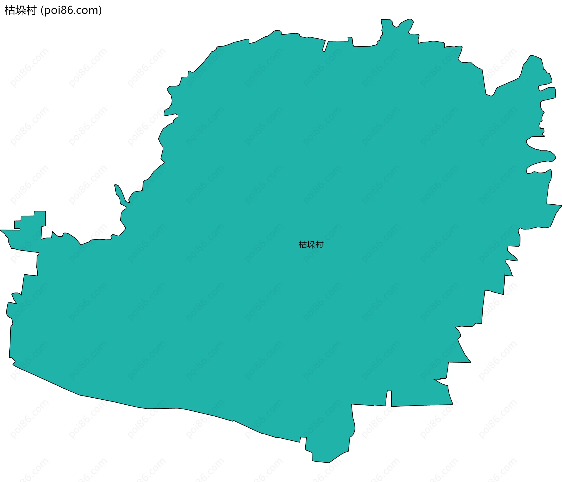 枯垛村边界地图