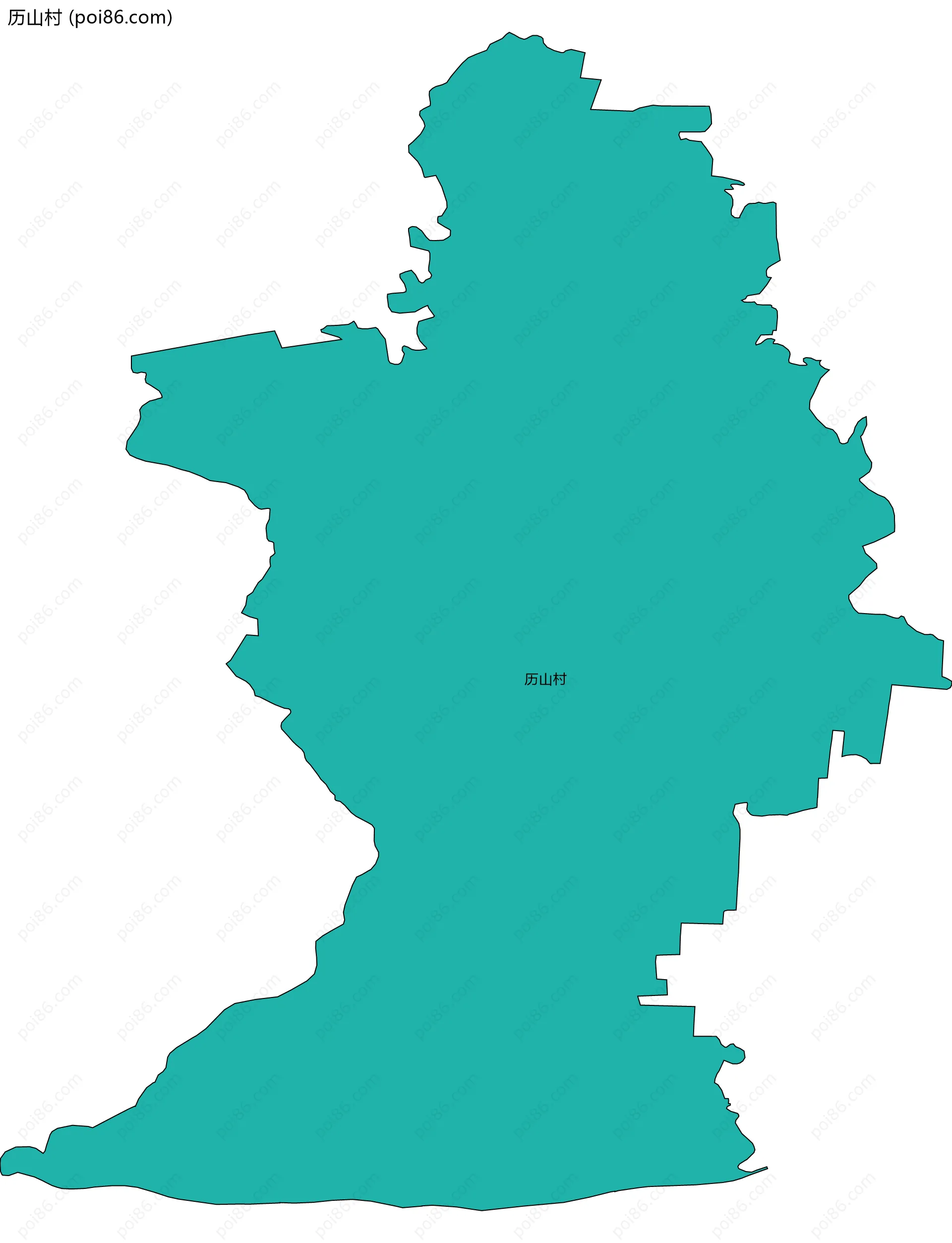 历山村边界地图