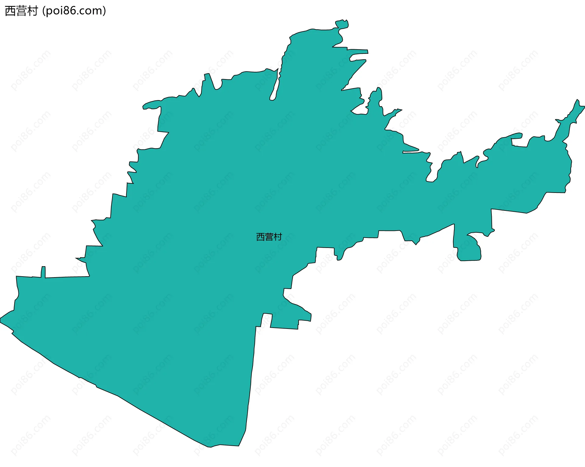 西营村边界地图