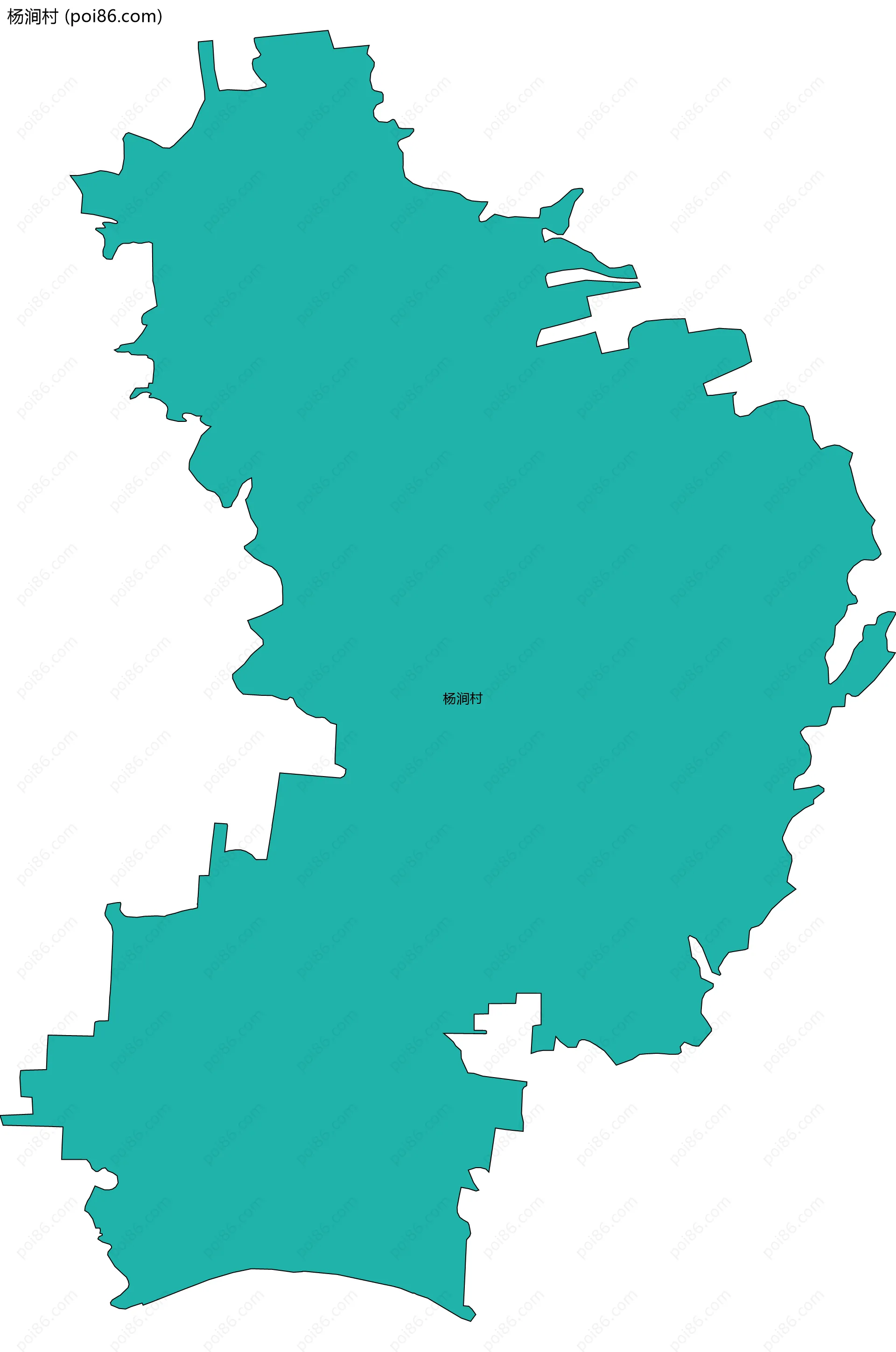 杨涧村边界地图