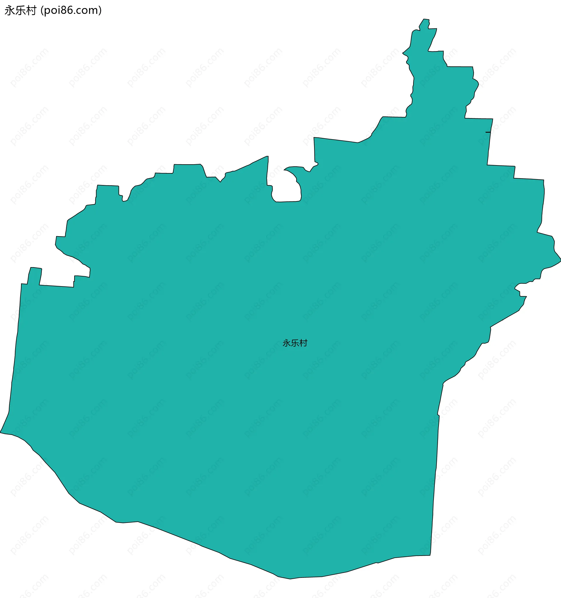 永乐村边界地图