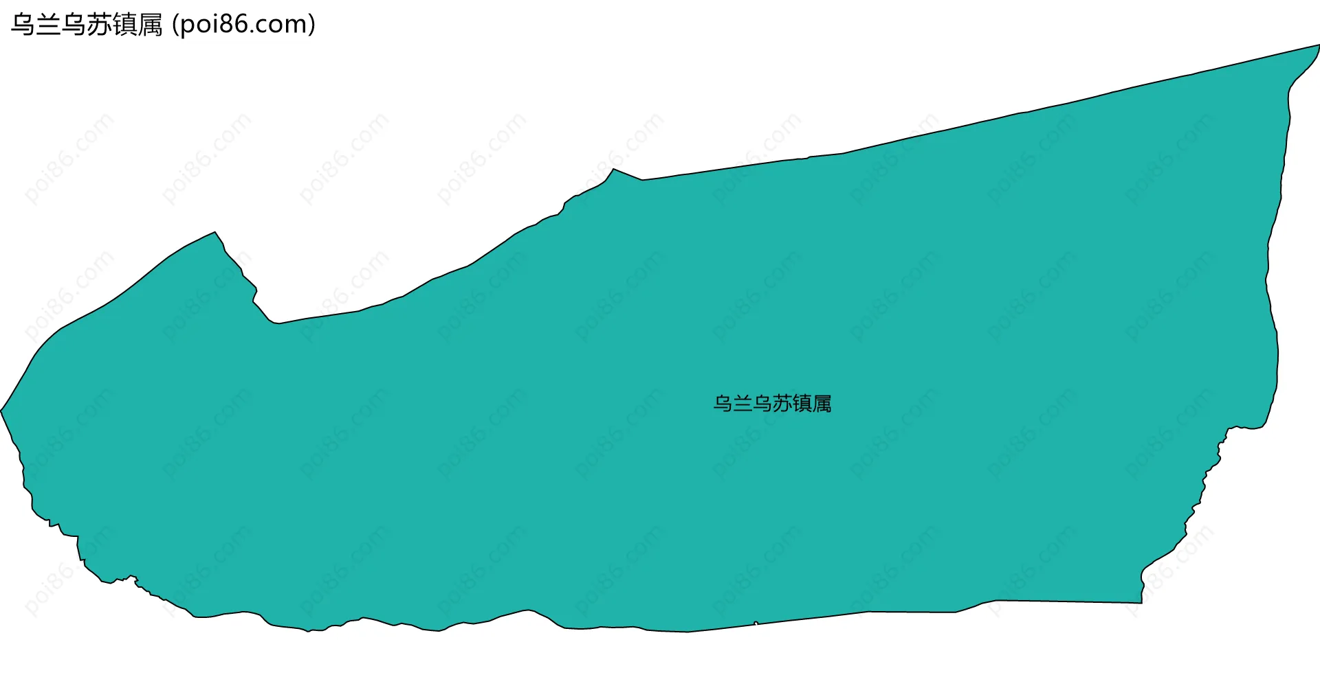 乌兰乌苏镇属边界地图