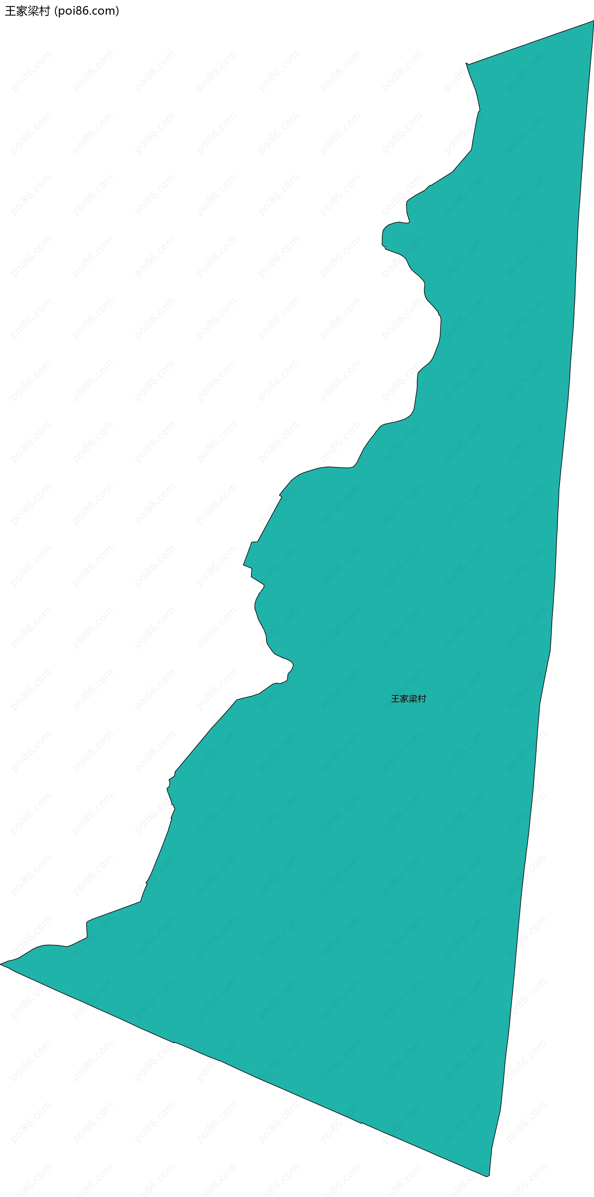 王家梁村边界地图