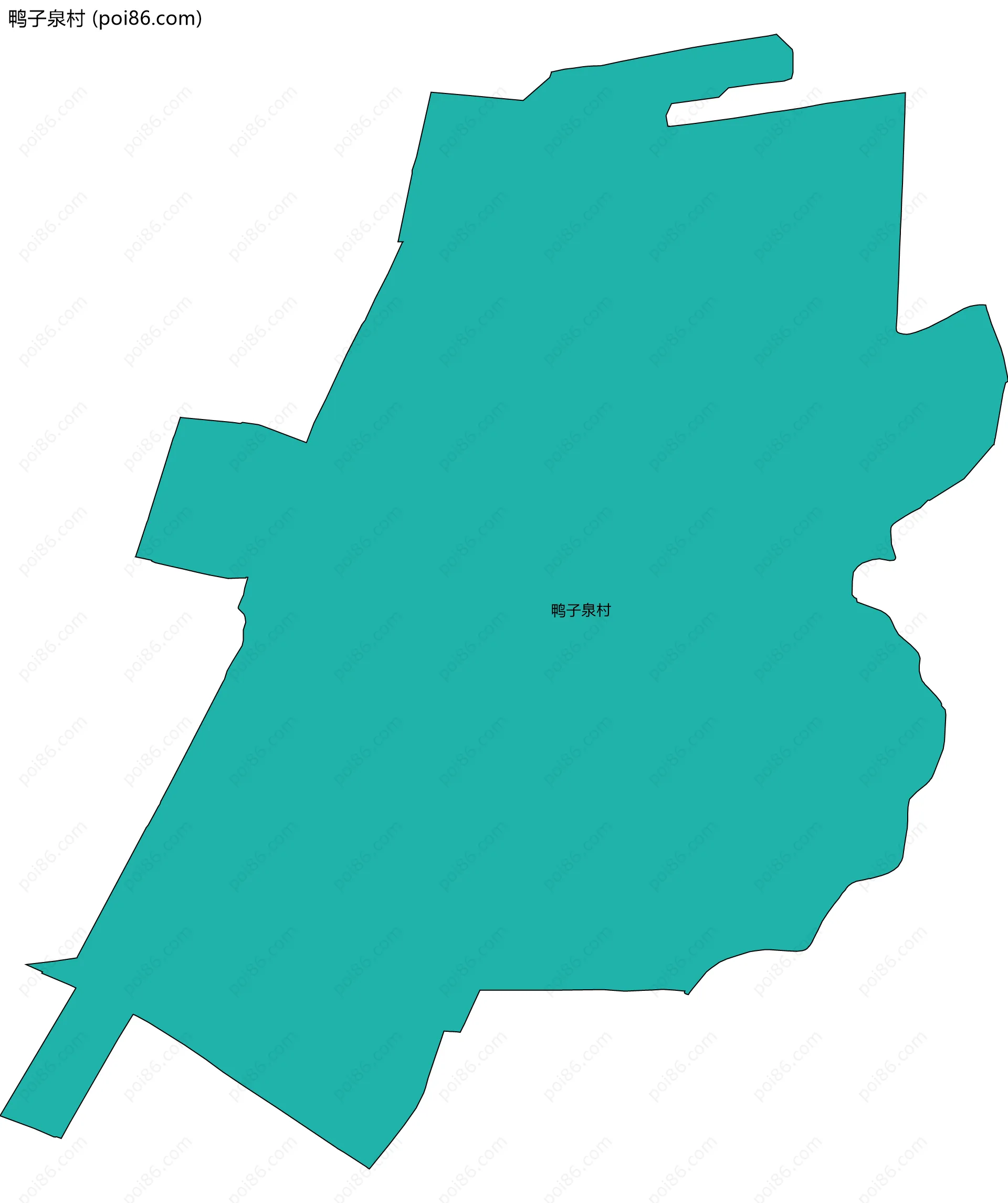 鸭子泉村边界地图