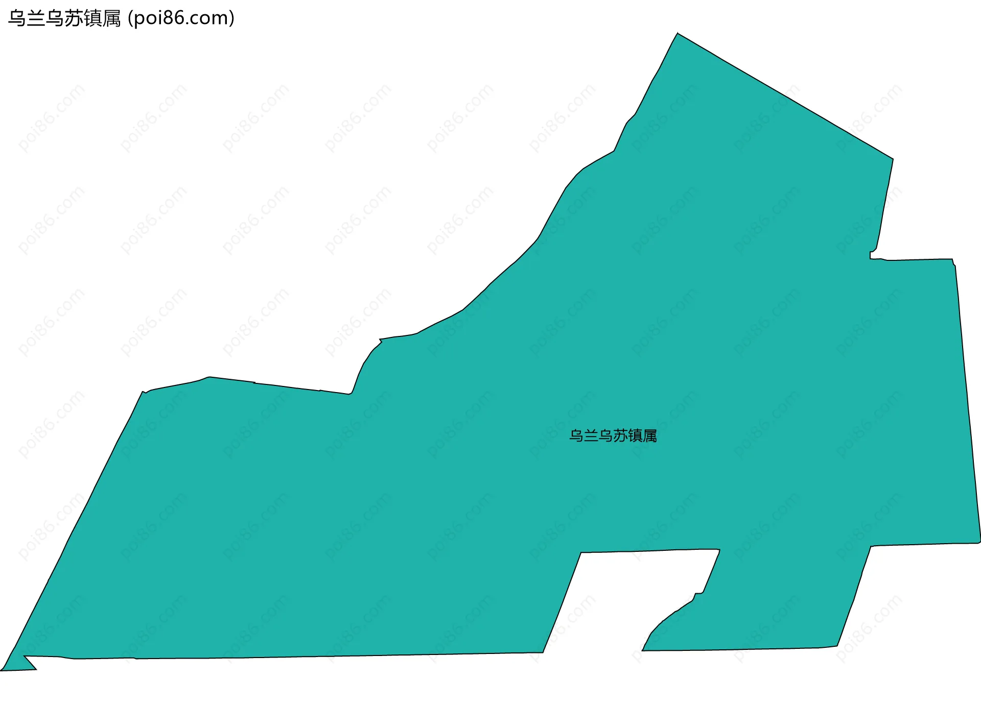 乌兰乌苏镇属边界地图