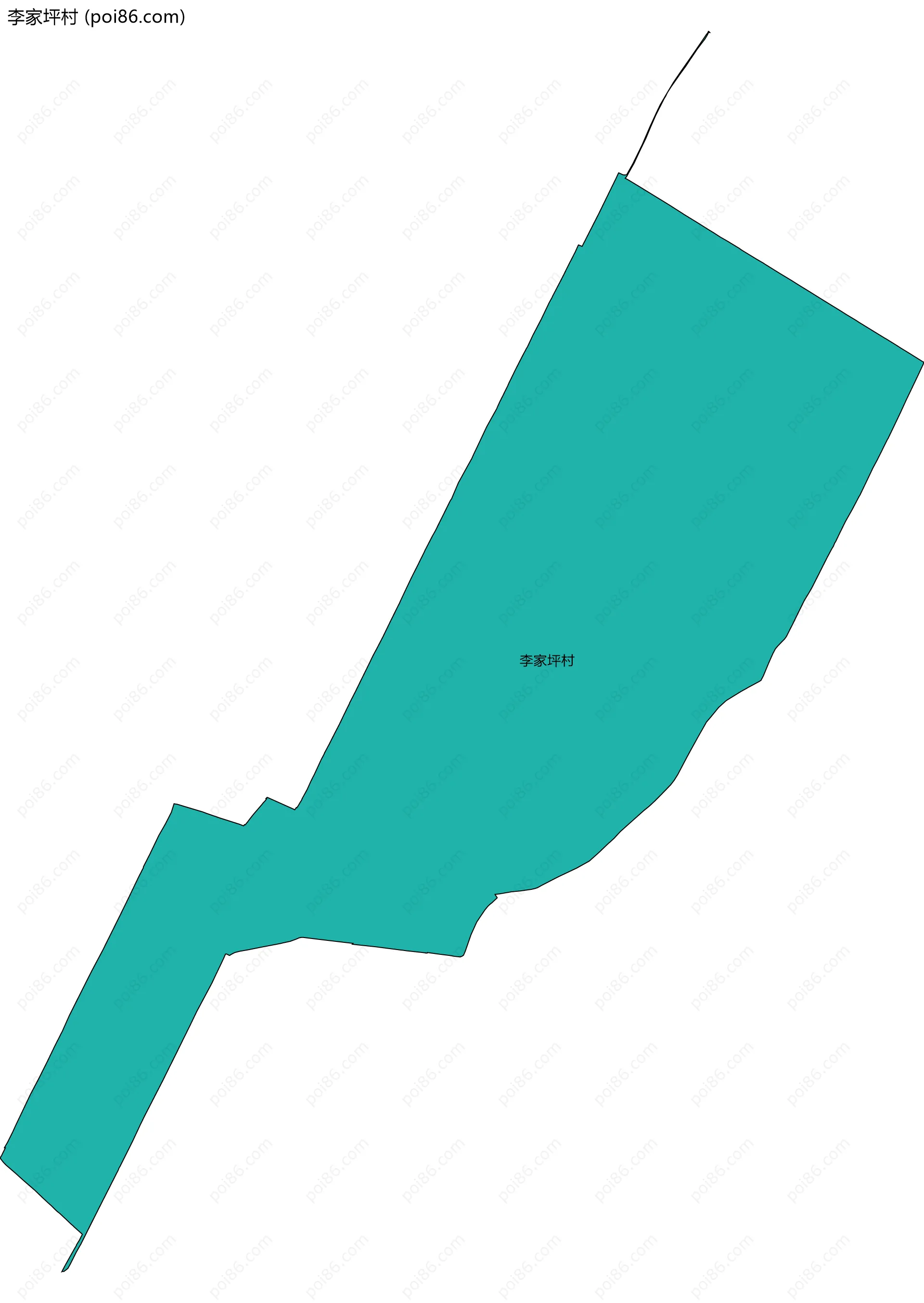 李家坪村边界地图