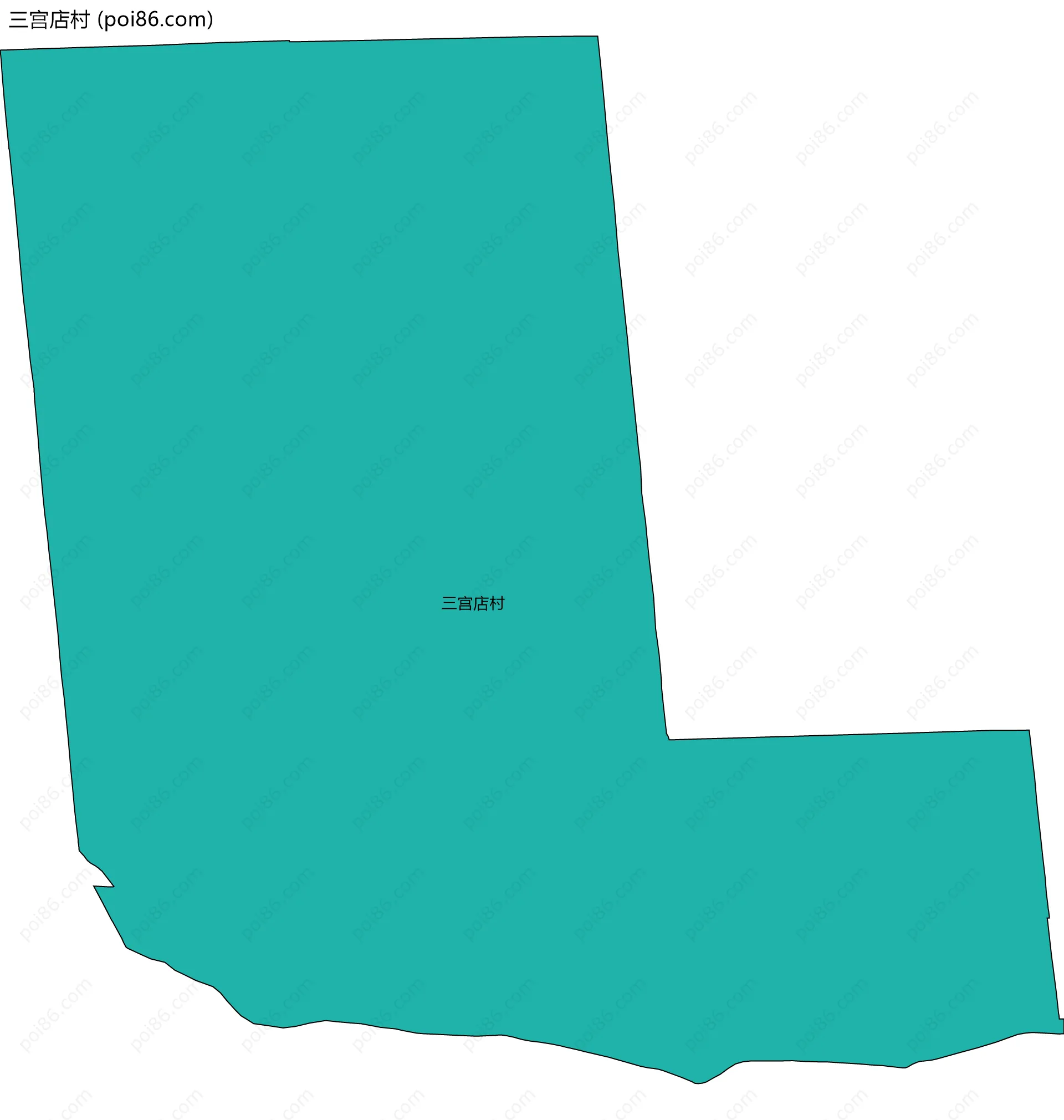 三宫店村边界地图