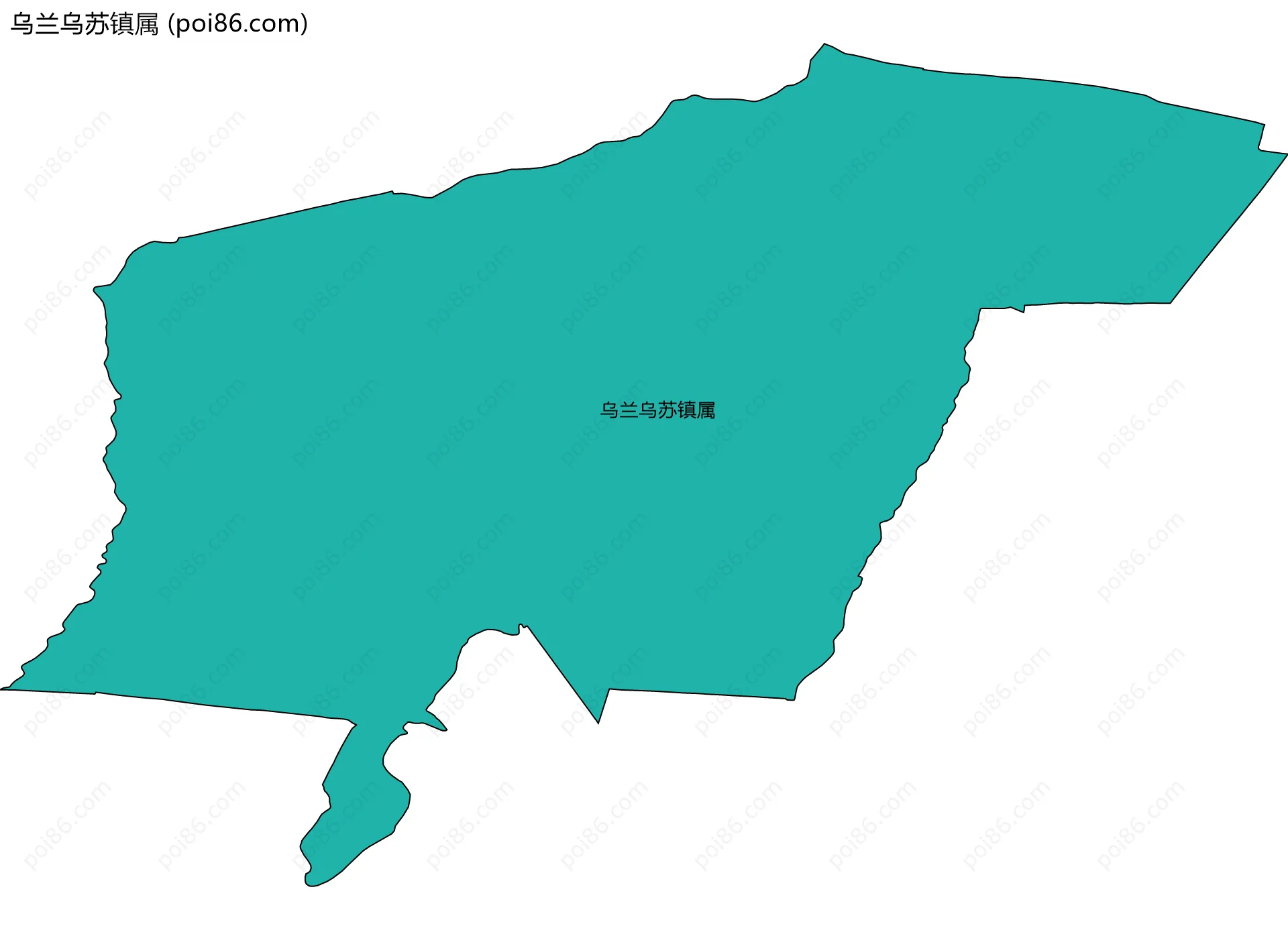 乌兰乌苏镇属边界地图