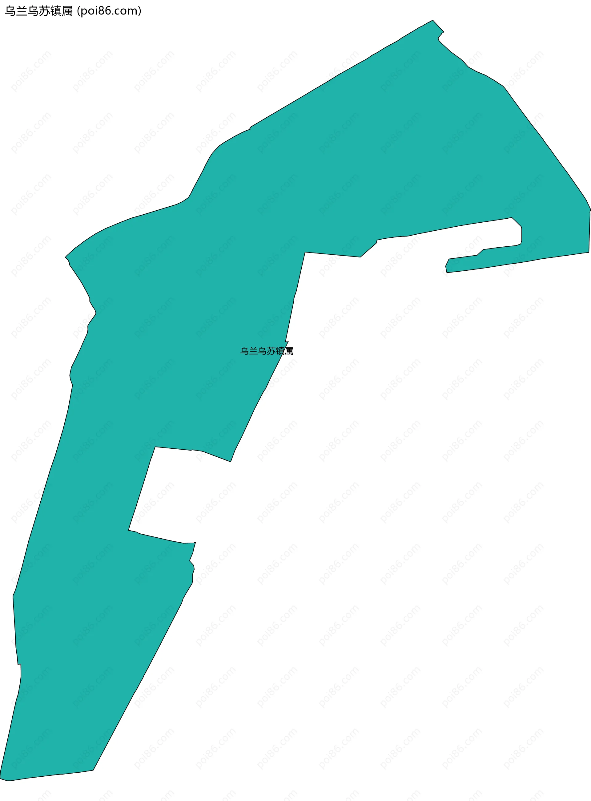 乌兰乌苏镇属边界地图