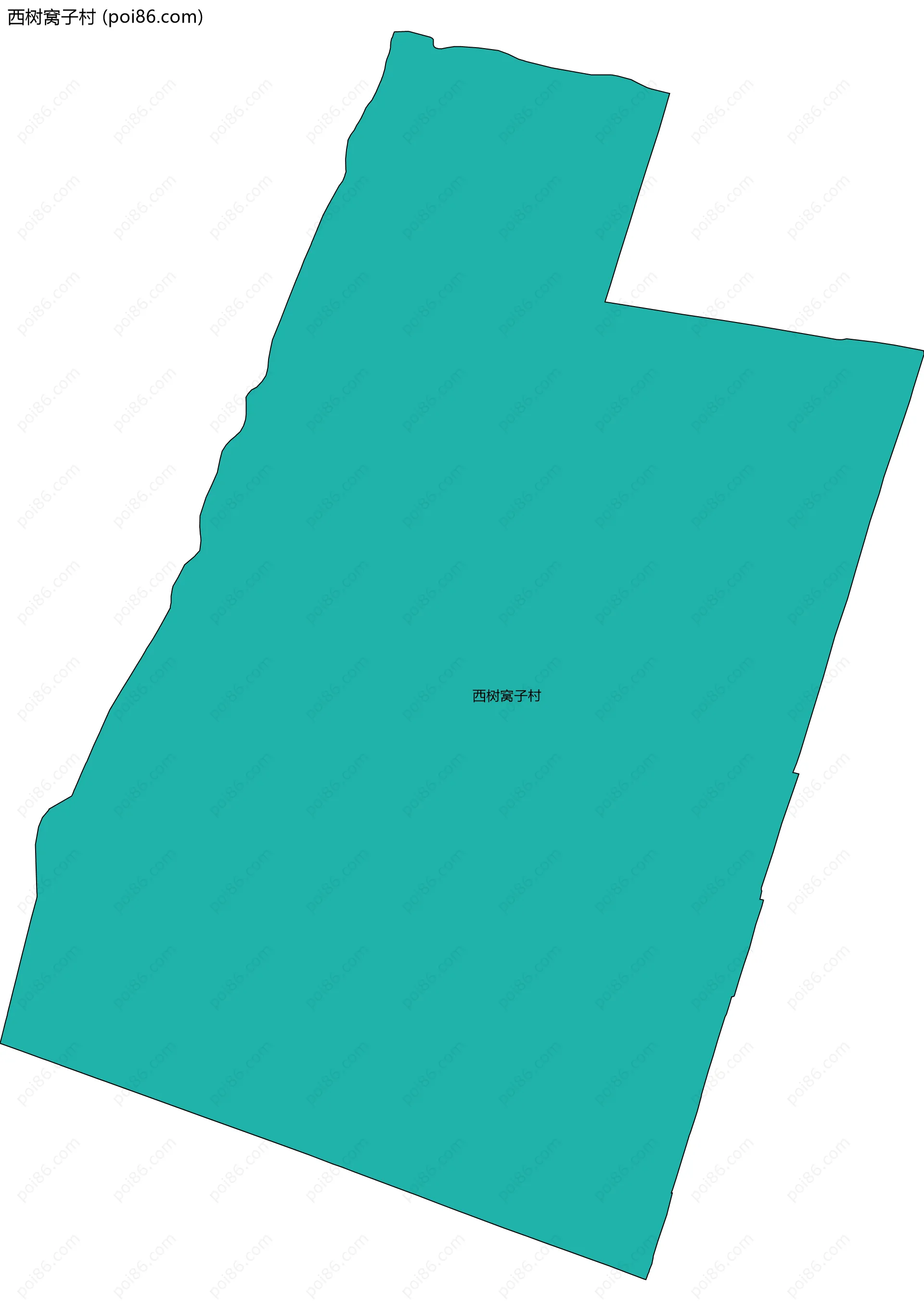 西树窝子村边界地图