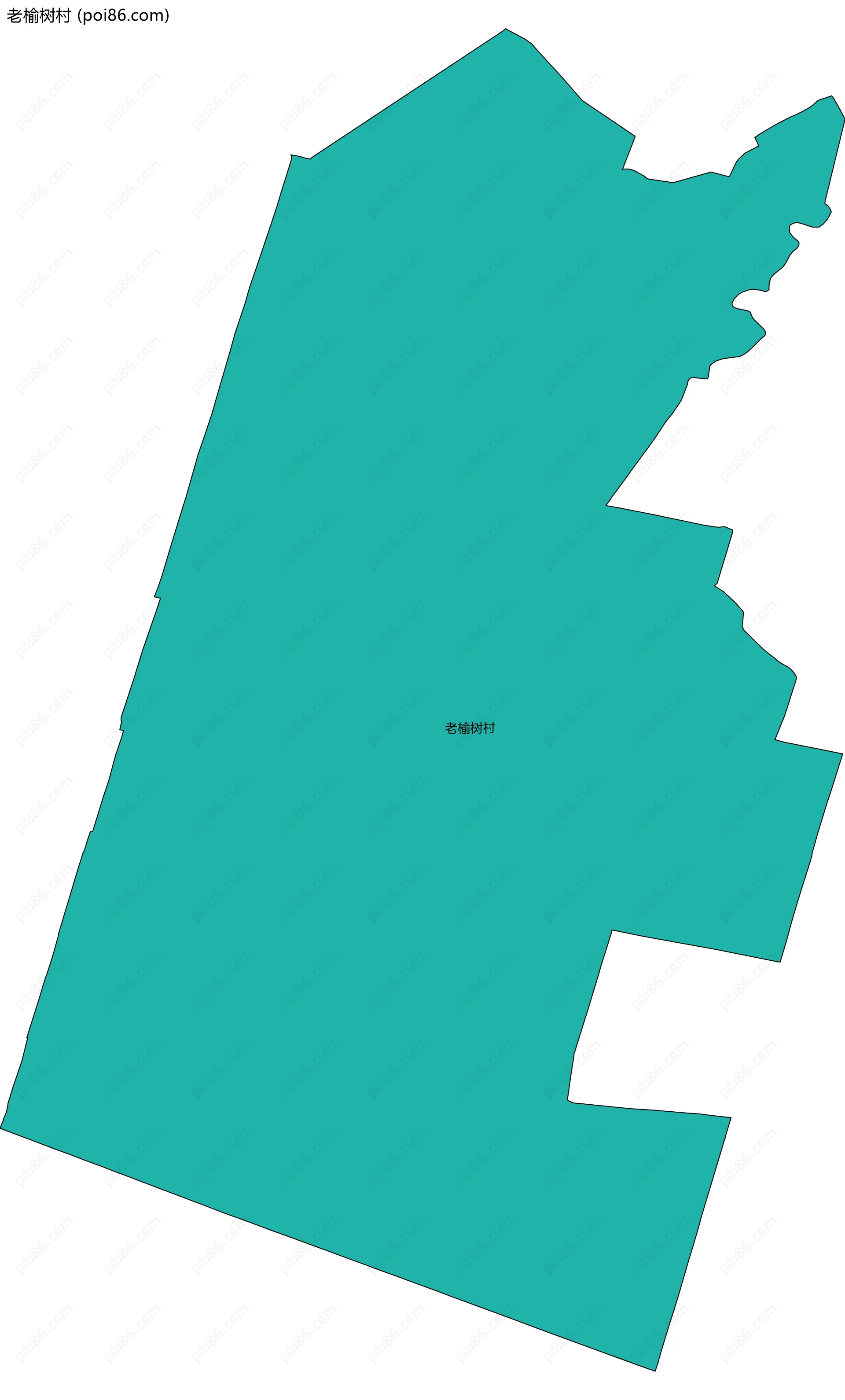 老榆树村边界地图