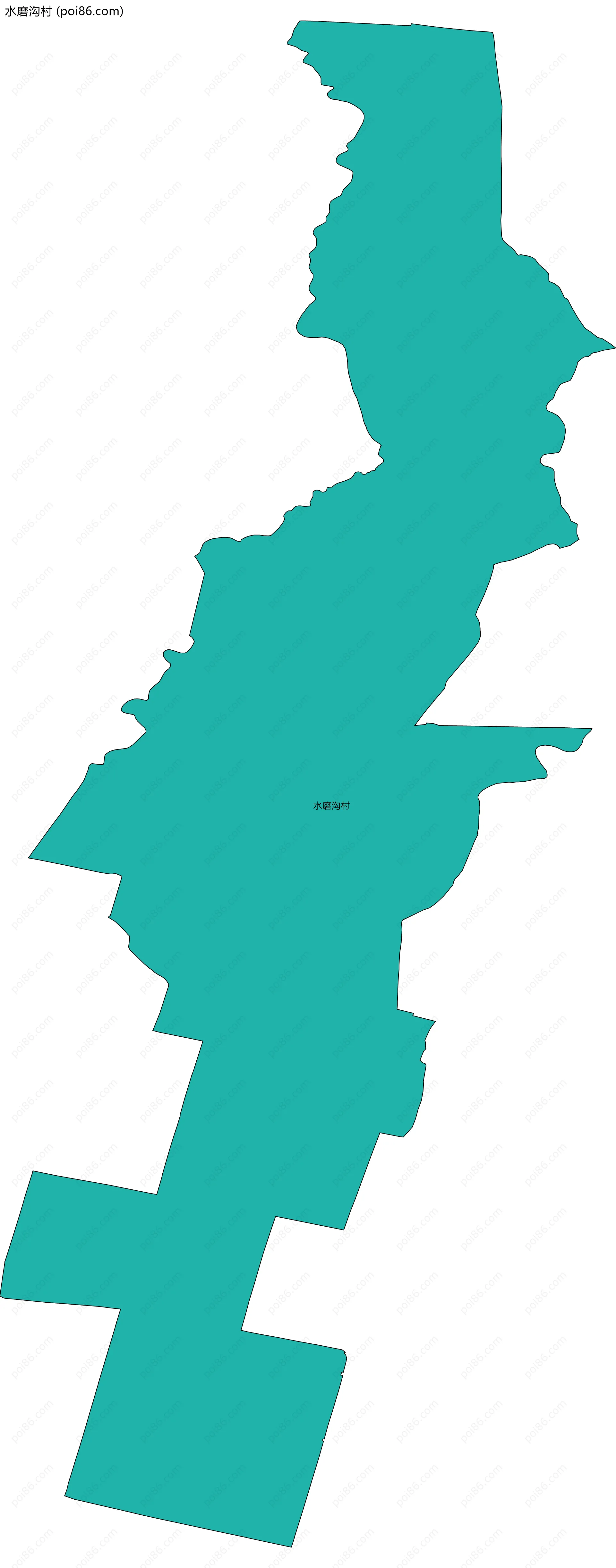 水磨沟村边界地图