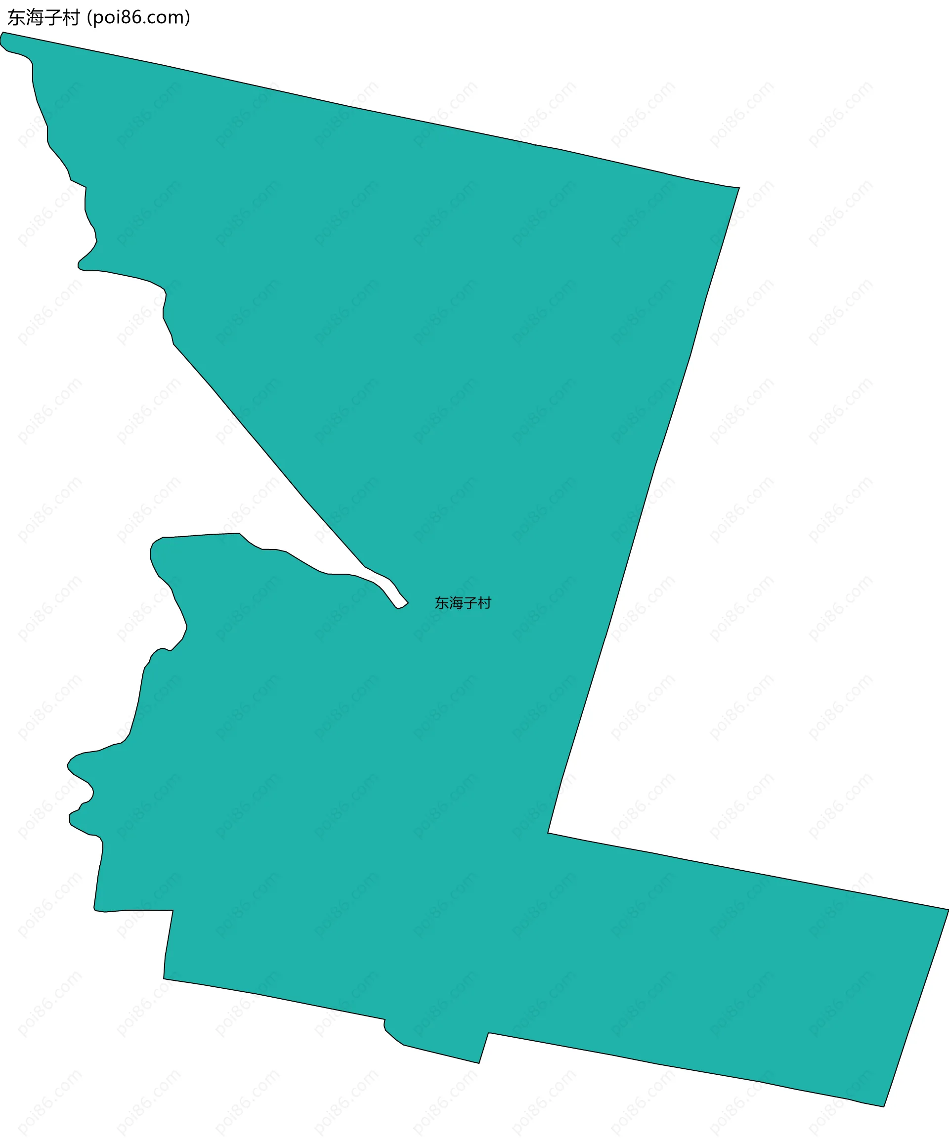 东海子村边界地图