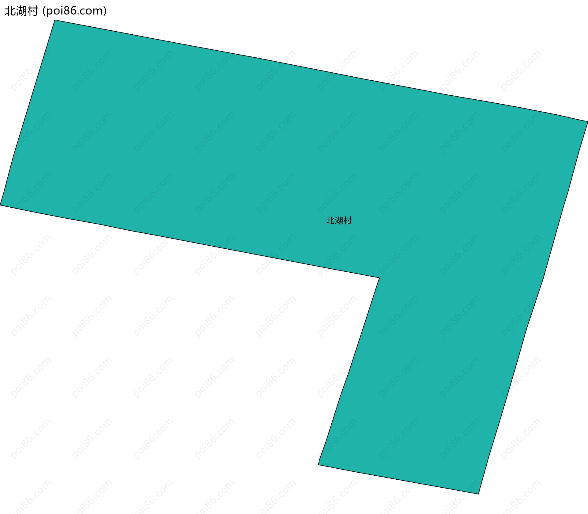 北湖村边界地图