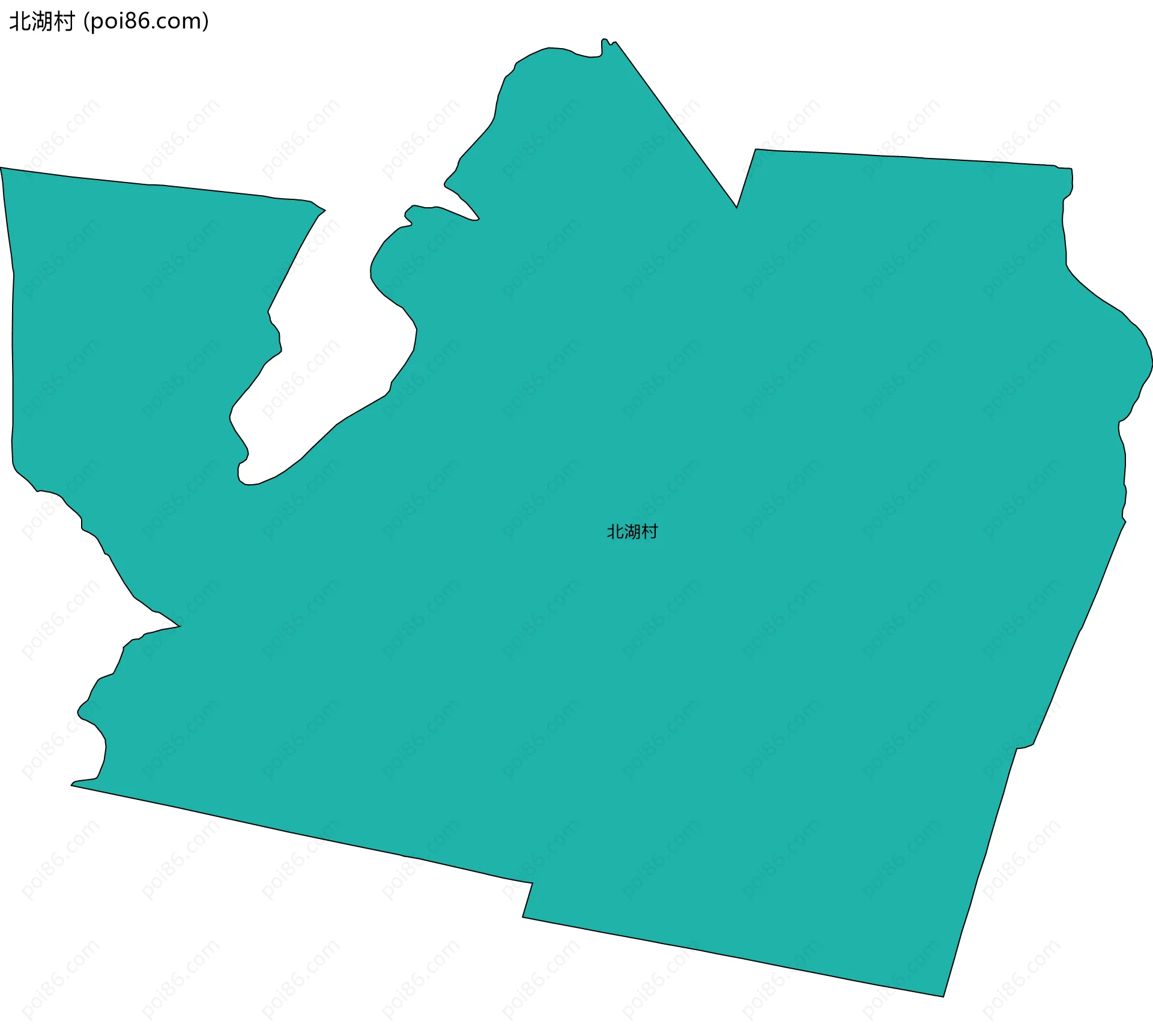 北湖村边界地图