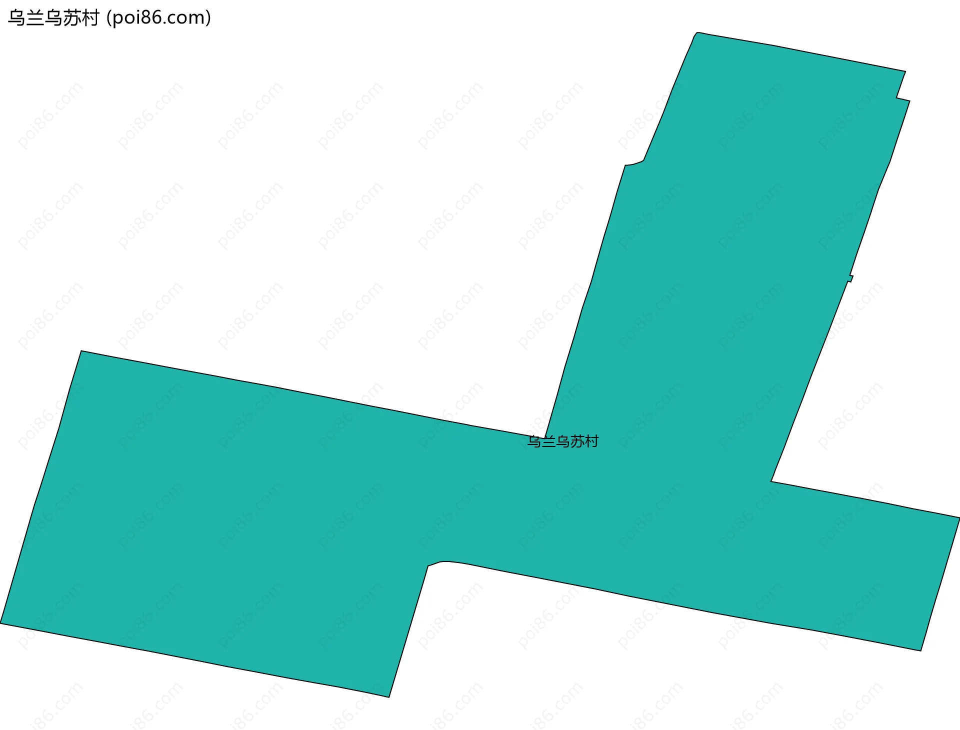 乌兰乌苏村边界地图