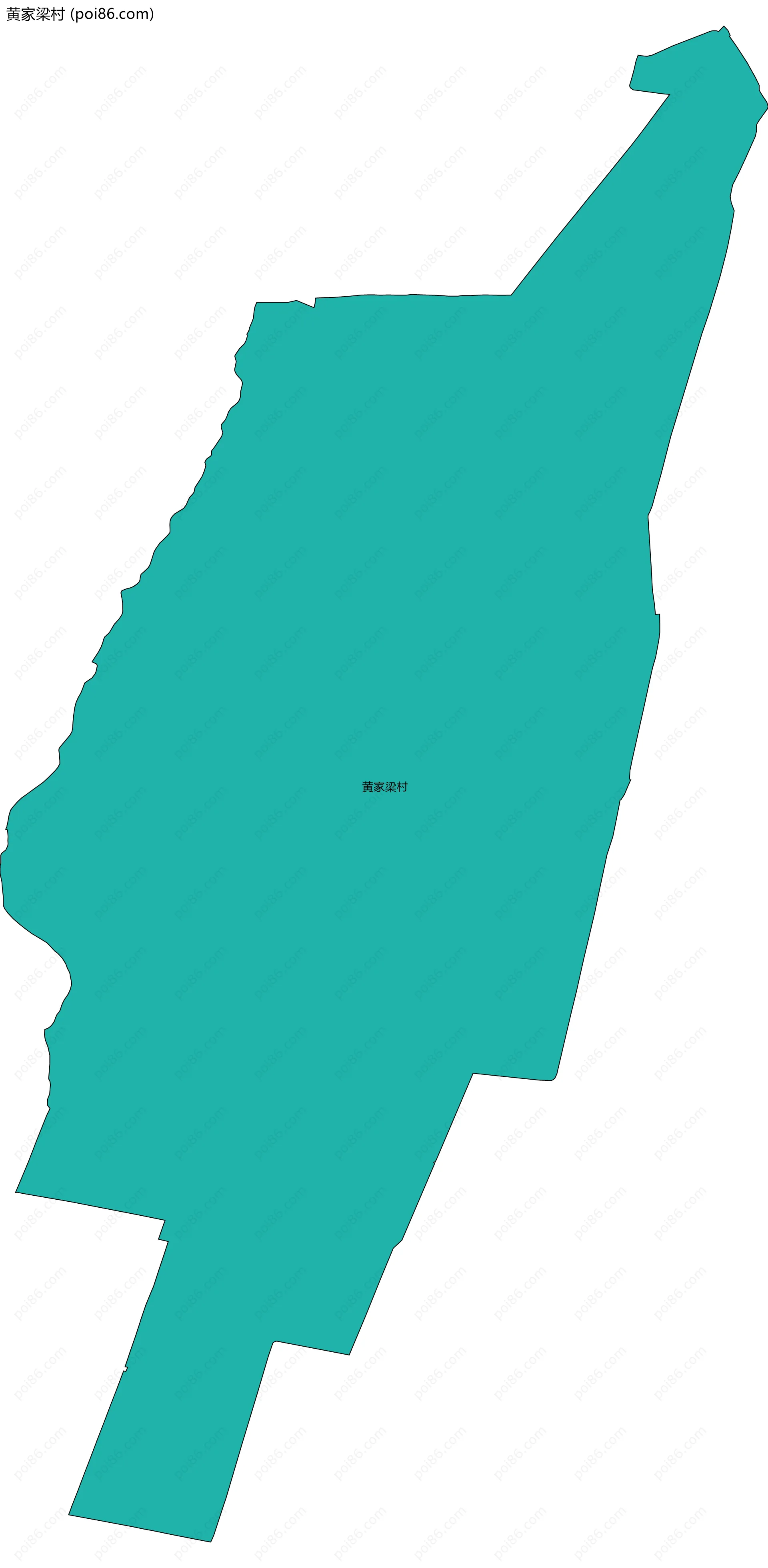 黄家梁村边界地图