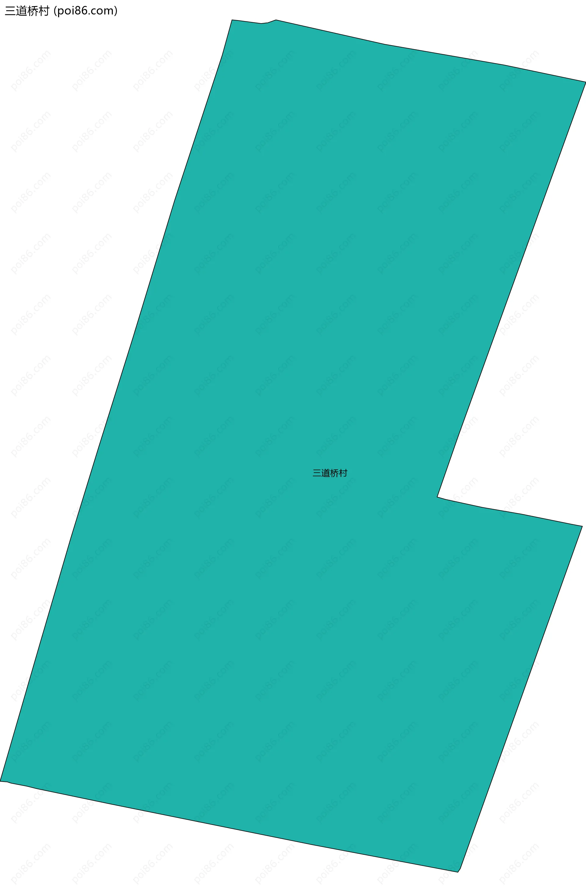 三道桥村边界地图