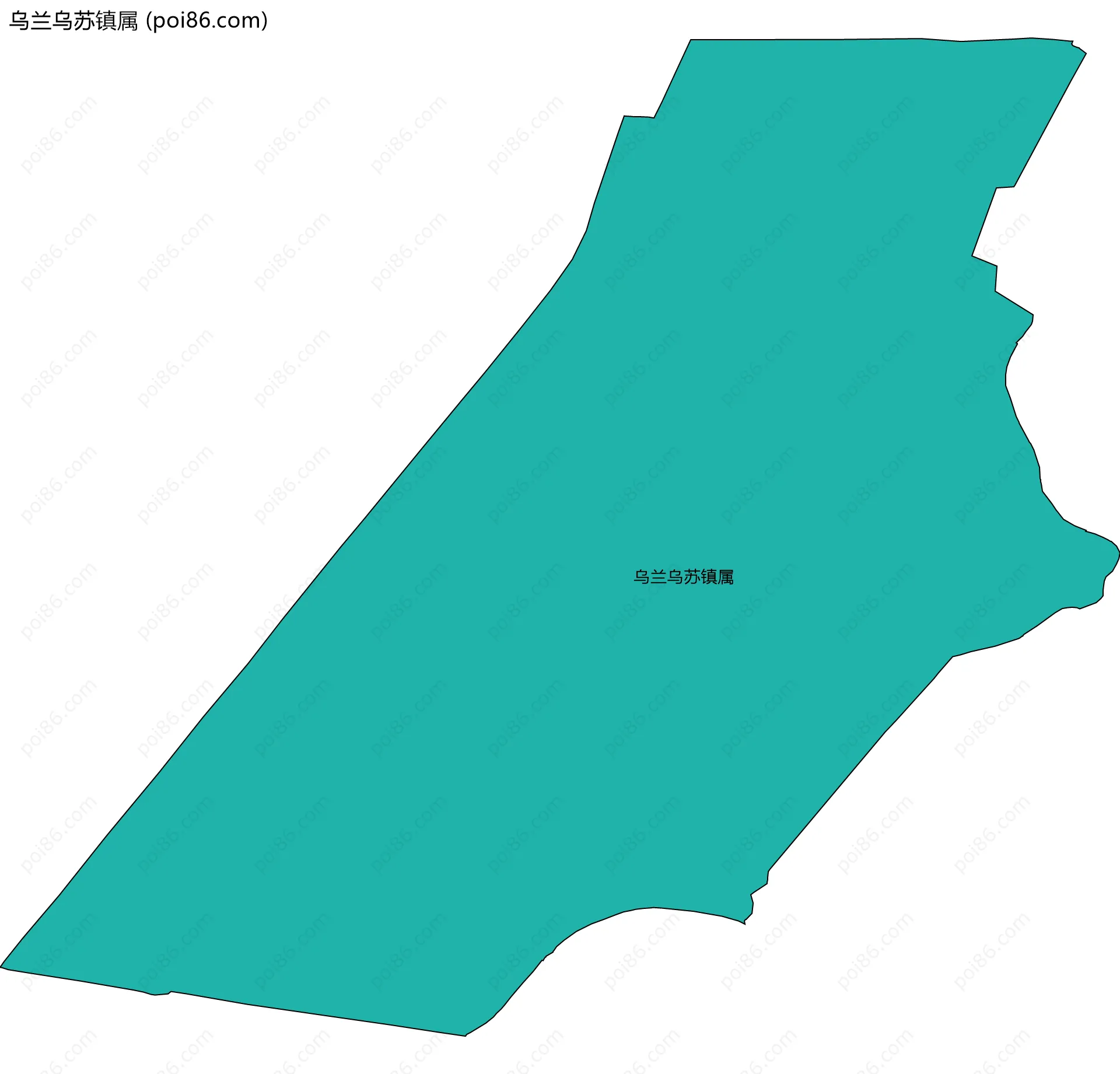 乌兰乌苏镇属边界地图