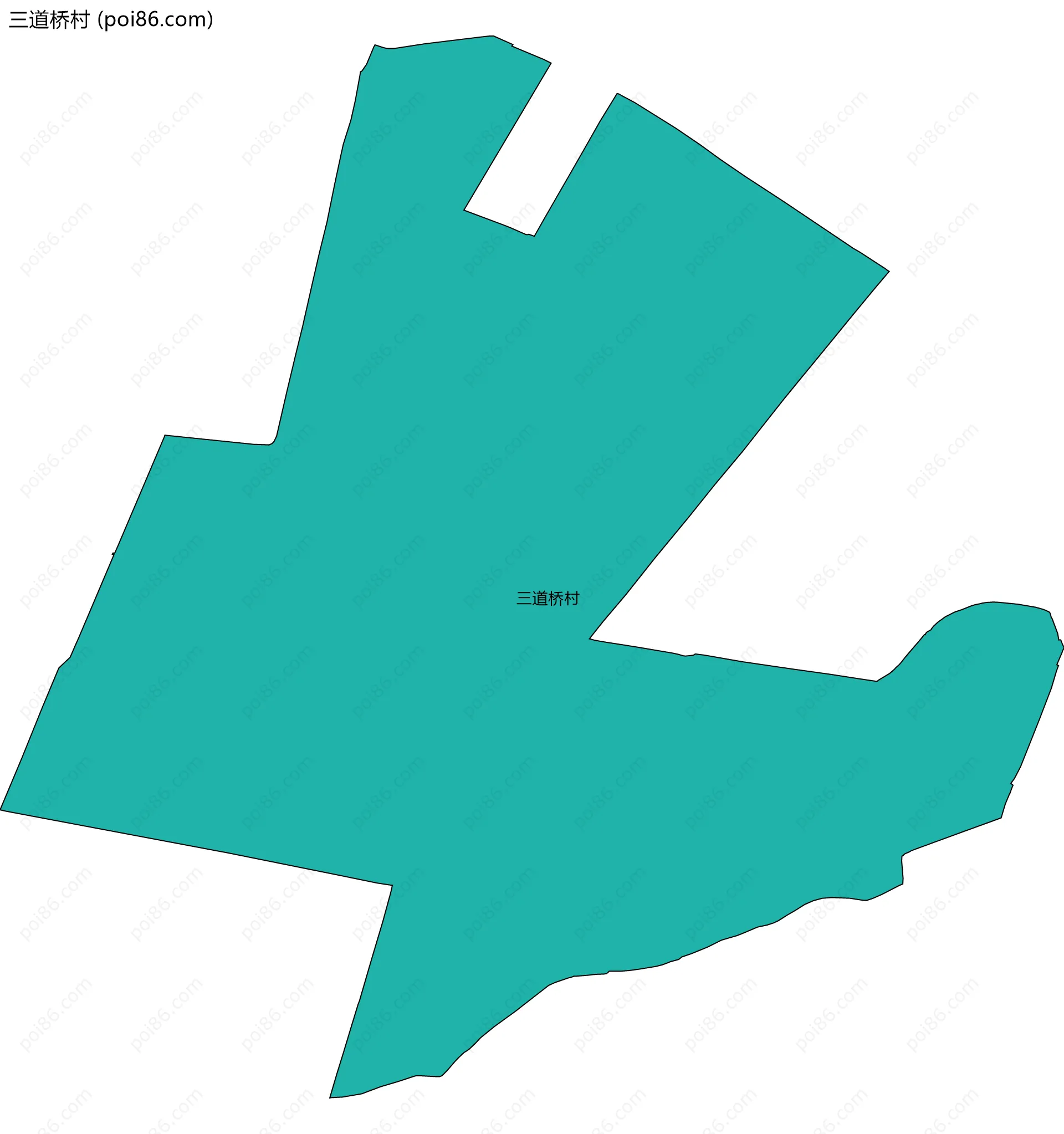 三道桥村边界地图
