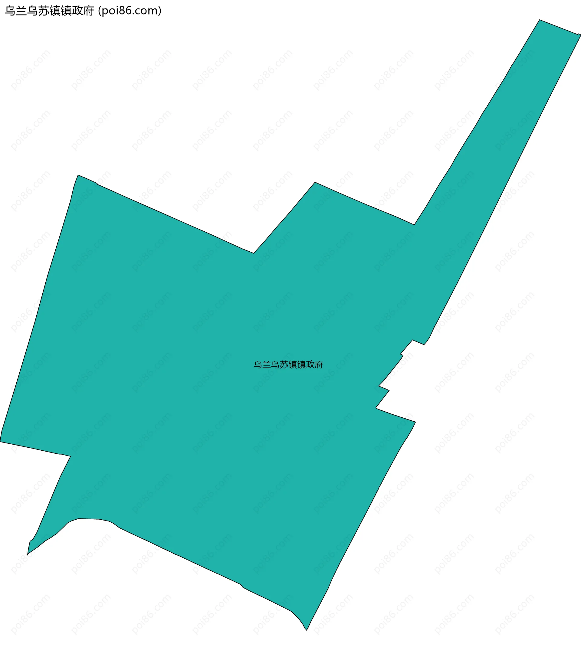 乌兰乌苏镇镇政府边界地图