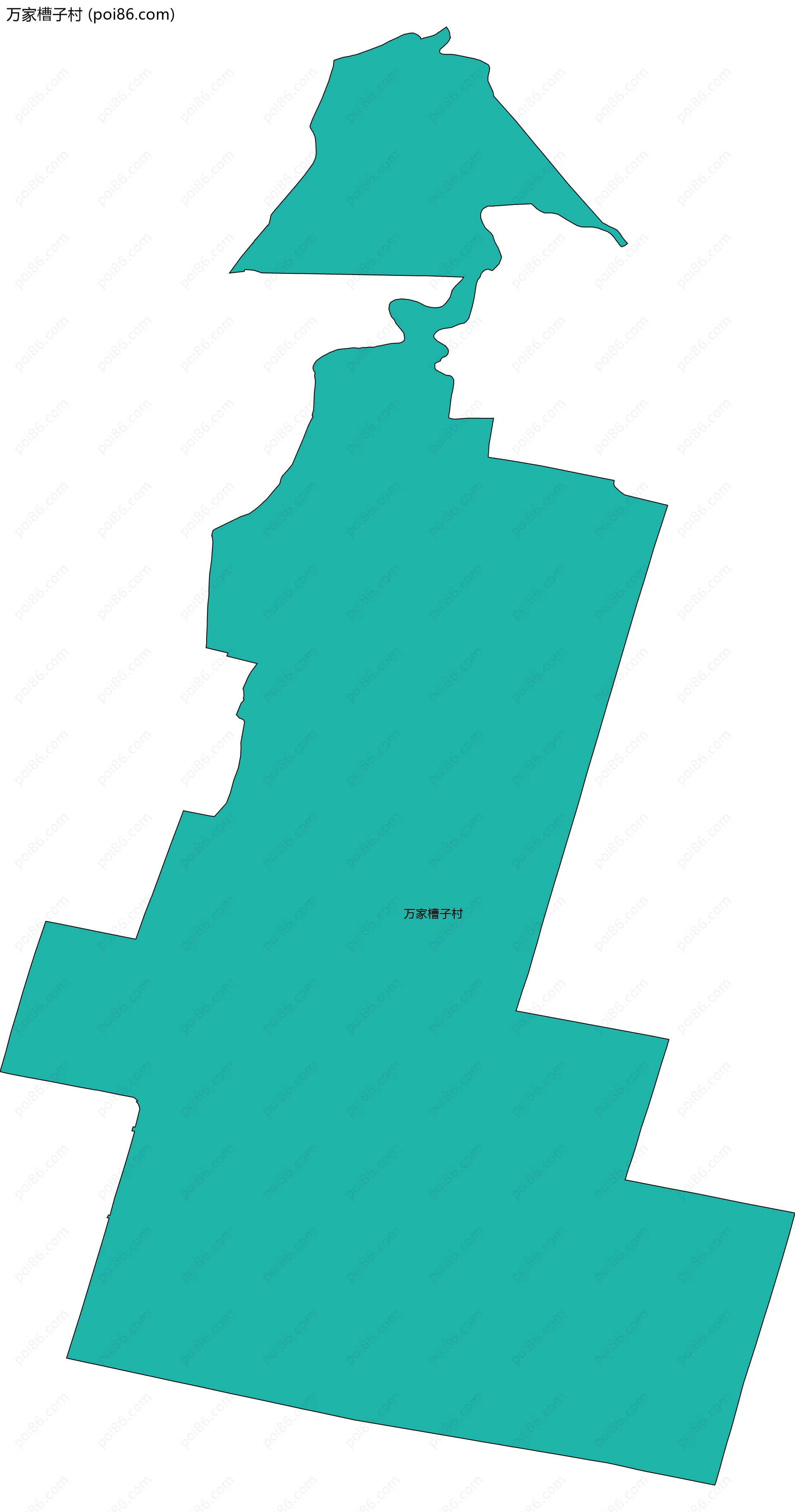 万家槽子村边界地图