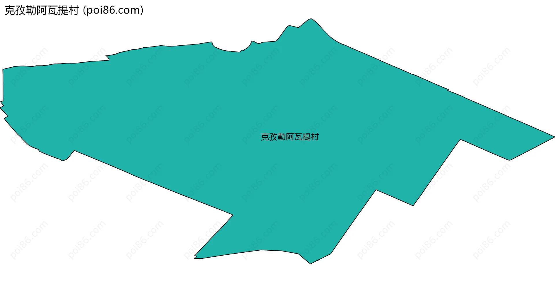 克孜勒阿瓦提村边界地图