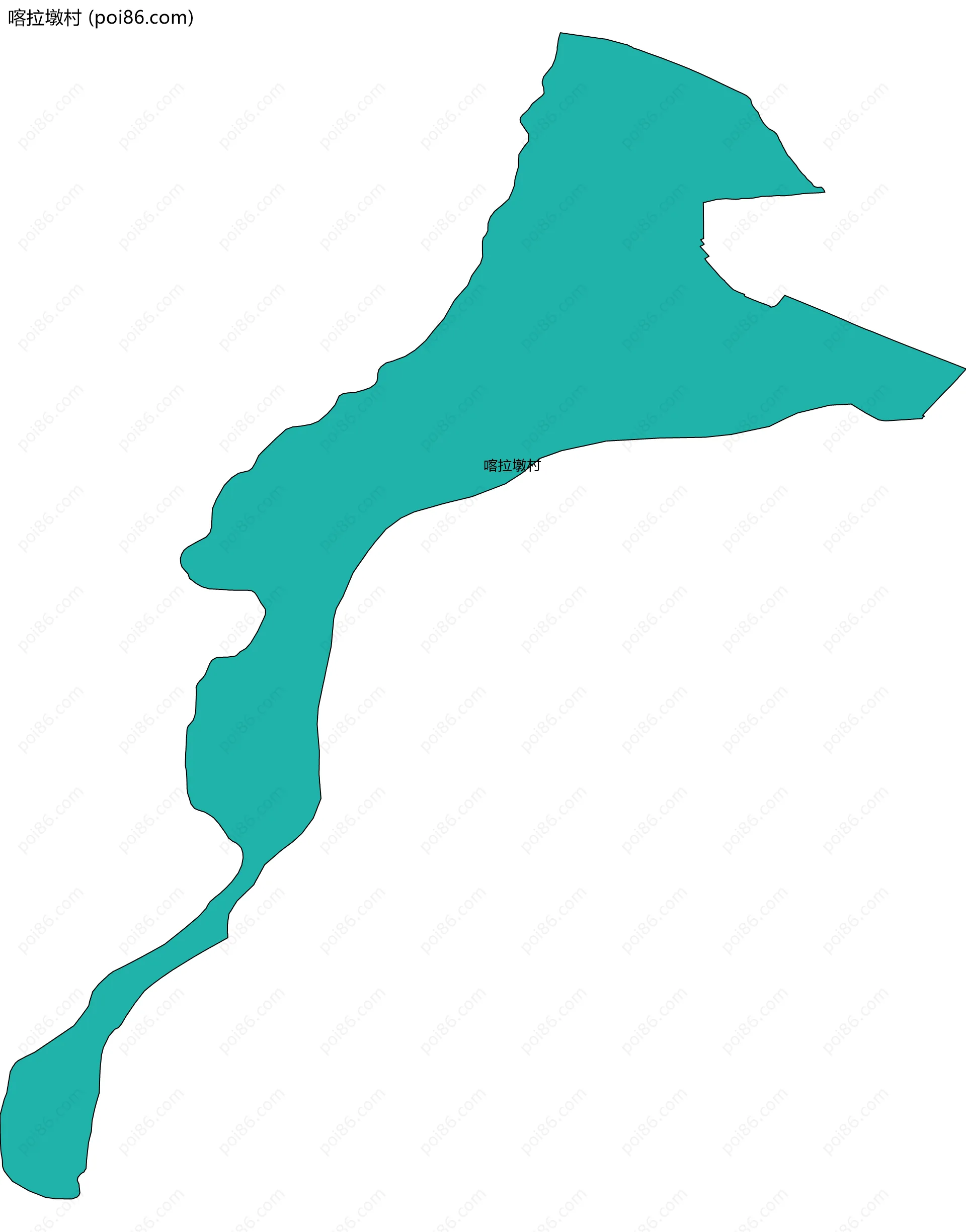 喀拉墩村边界地图