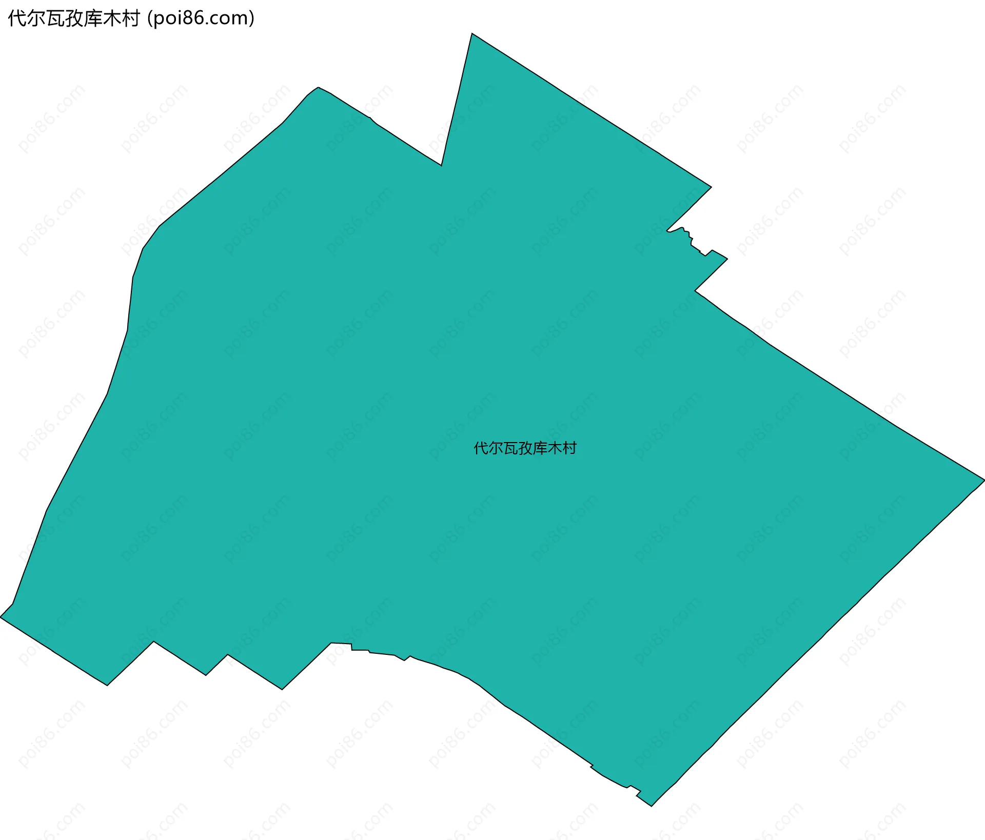 代尔瓦孜库木村边界地图