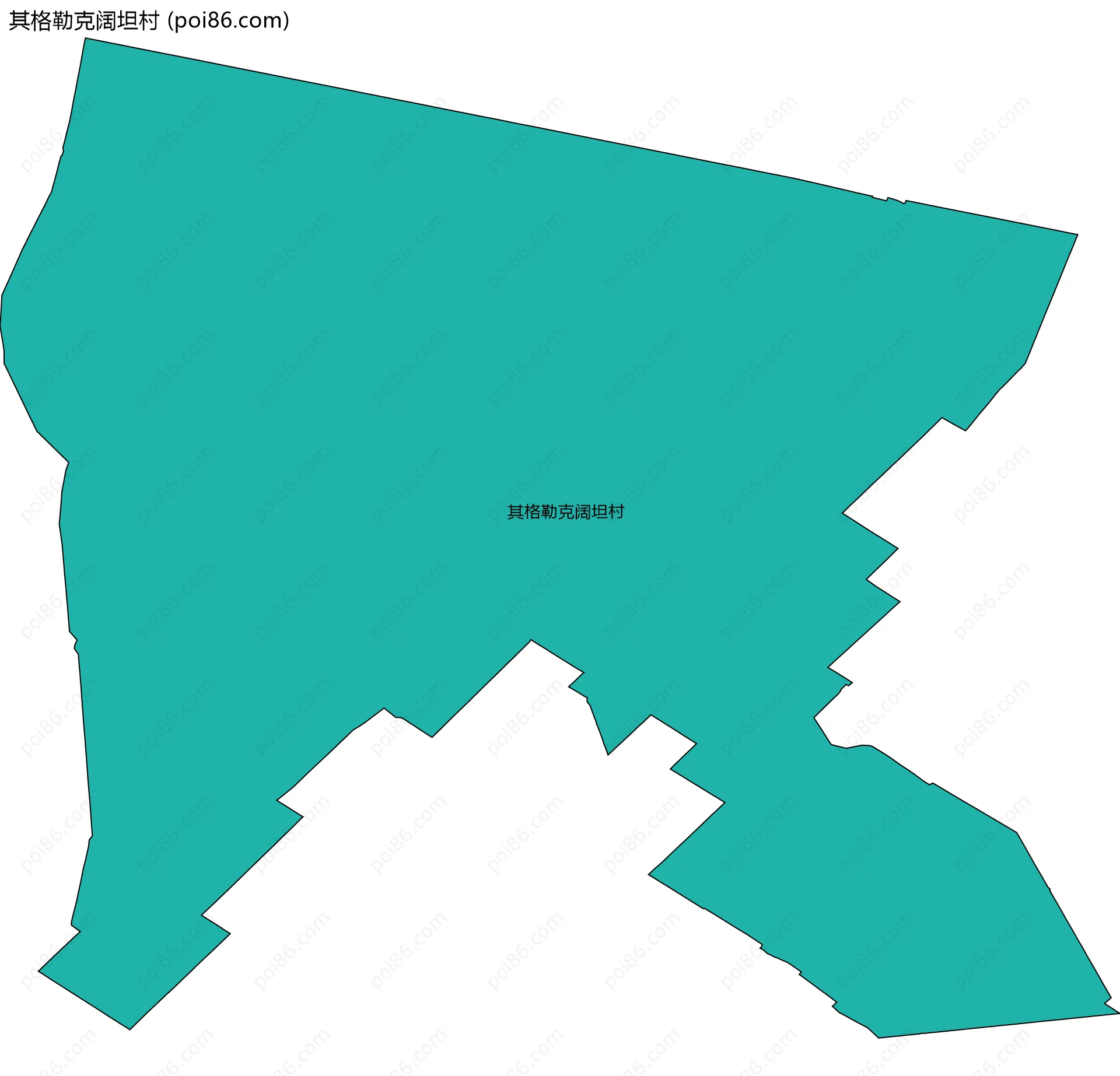 其格勒克阔坦村边界地图
