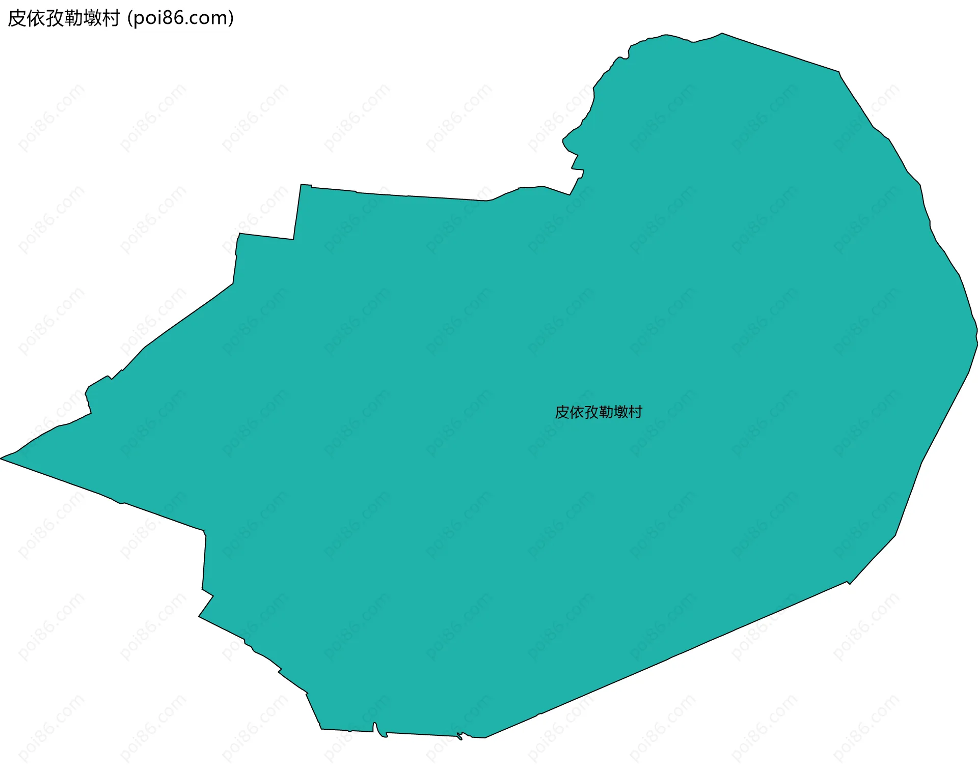 皮依孜勒墩村边界地图