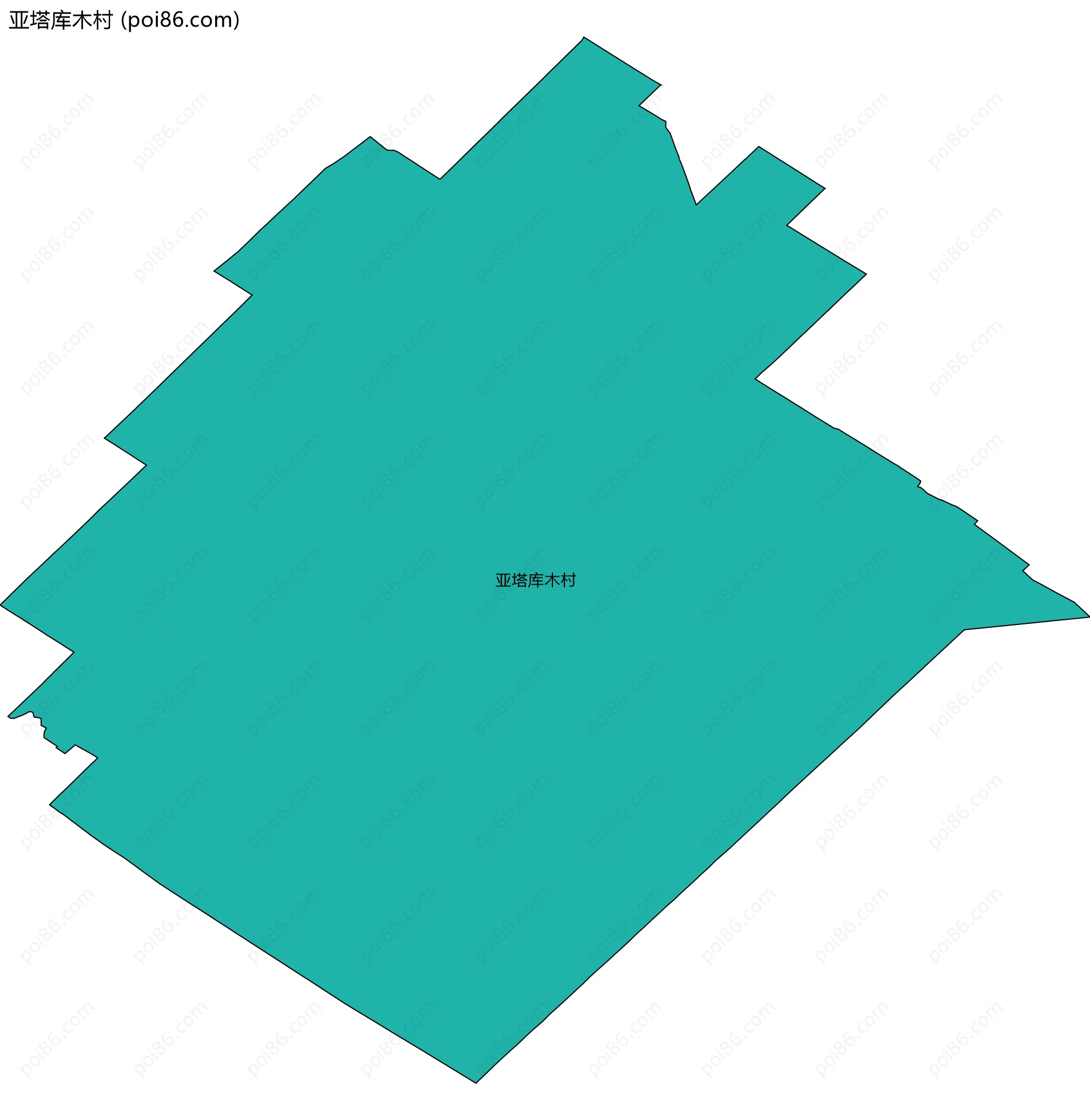 亚塔库木村边界地图