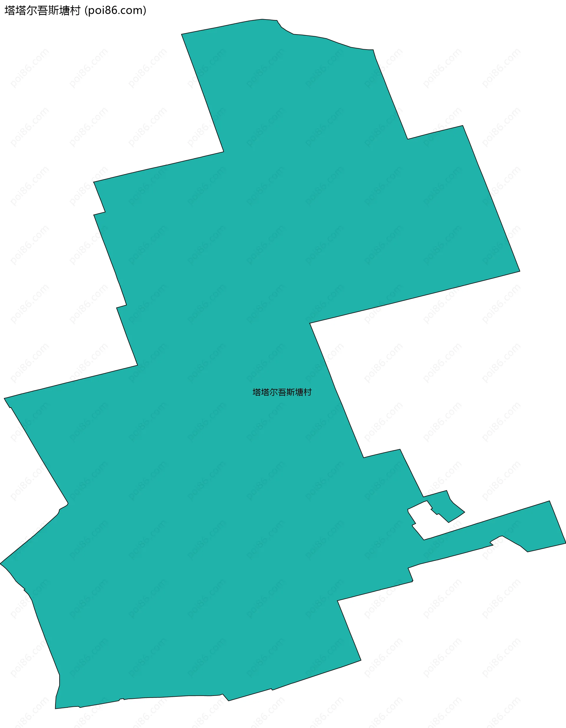 塔塔尔吾斯塘村边界地图