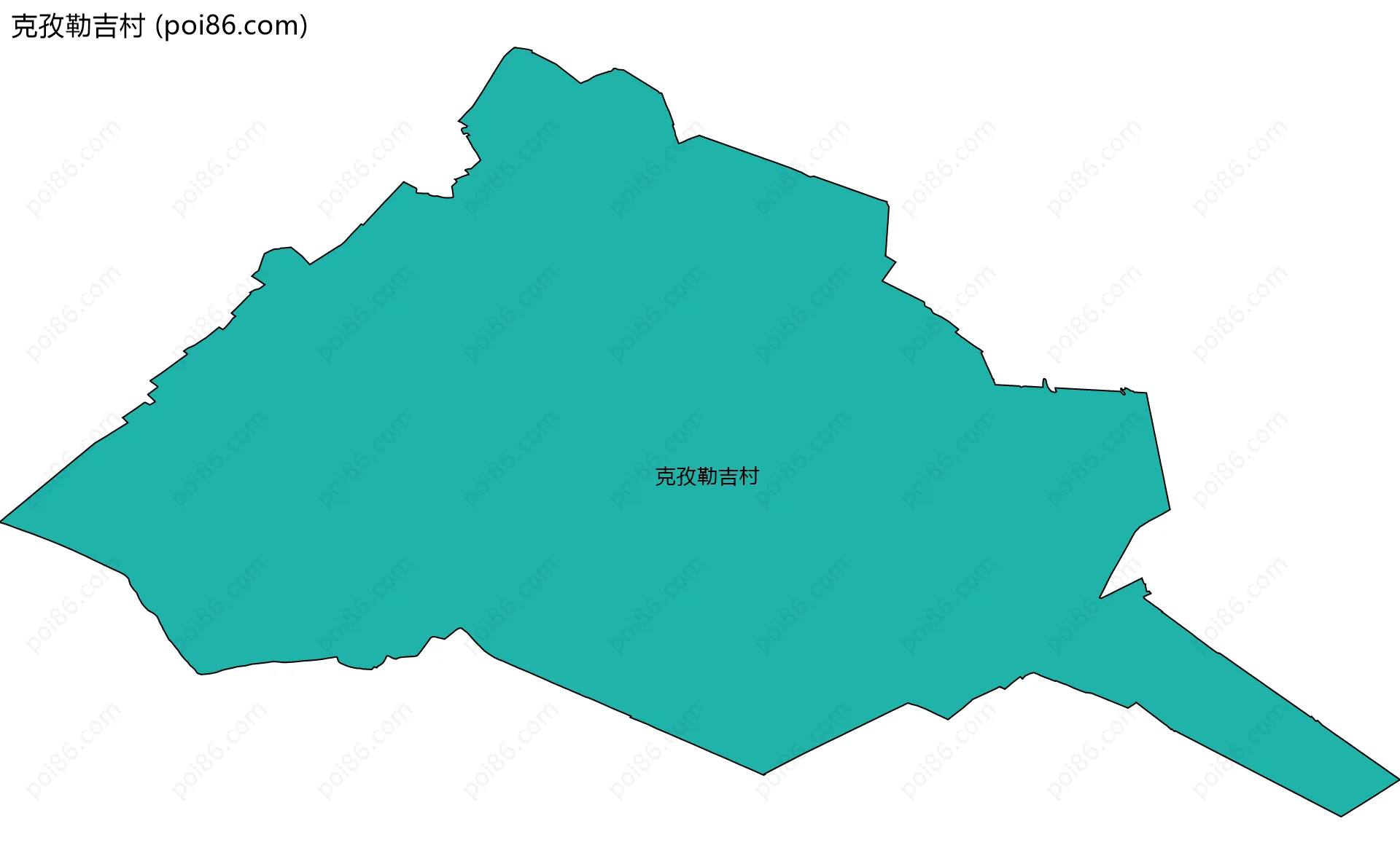 克孜勒吉村边界地图