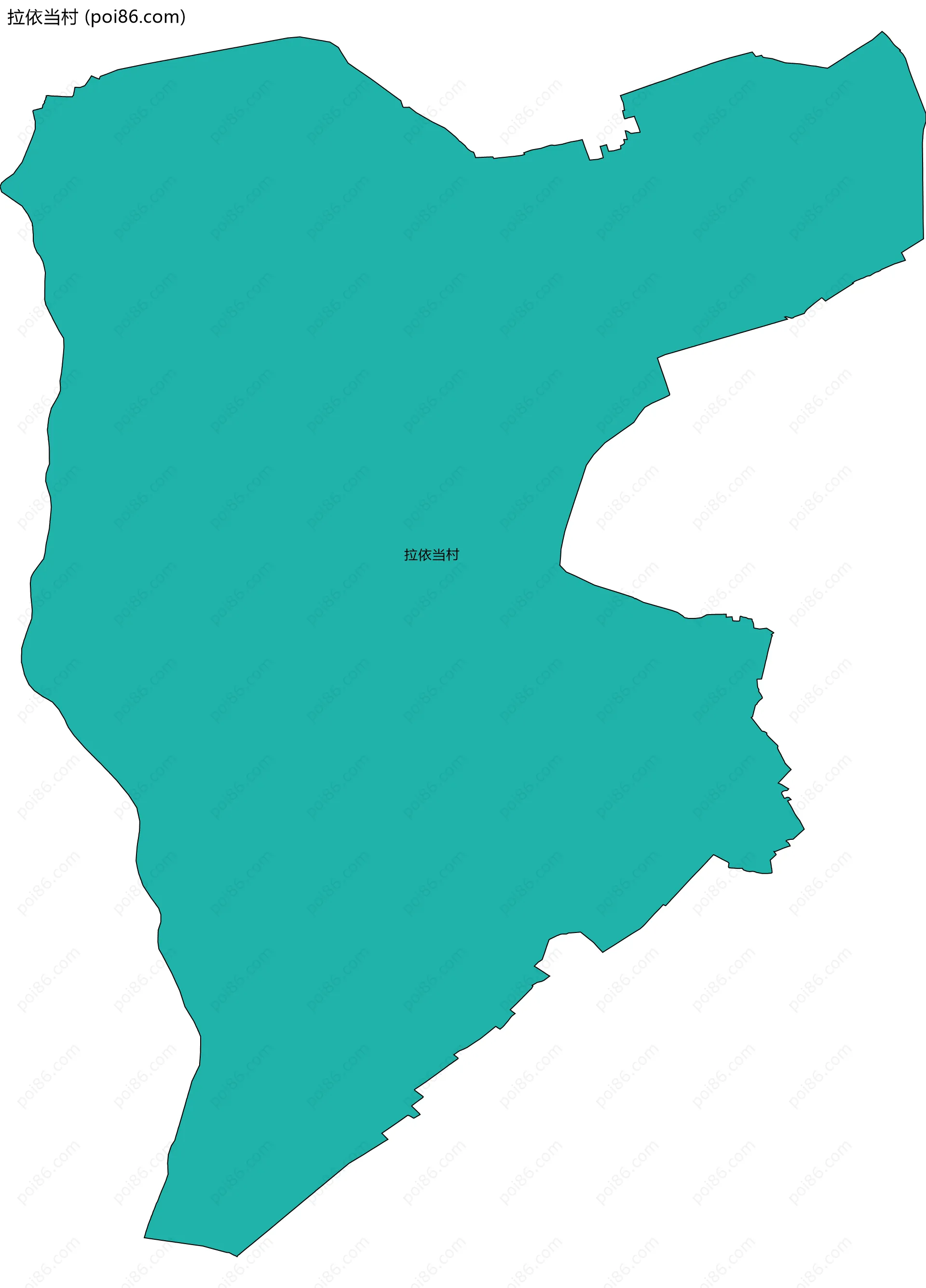 拉依当村边界地图