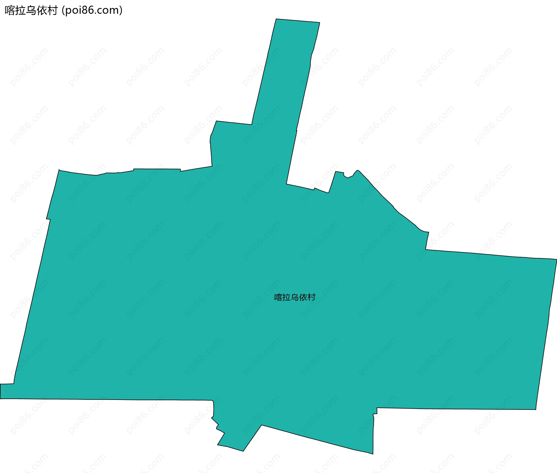 喀拉乌依村边界地图