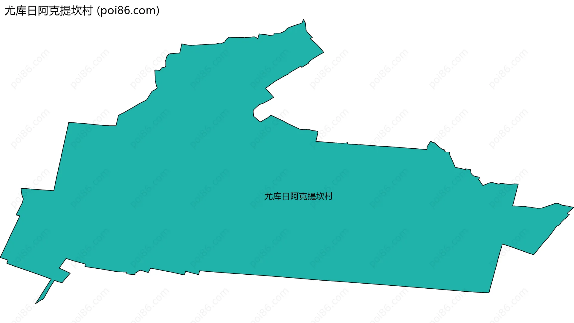 尤库日阿克提坎村边界地图