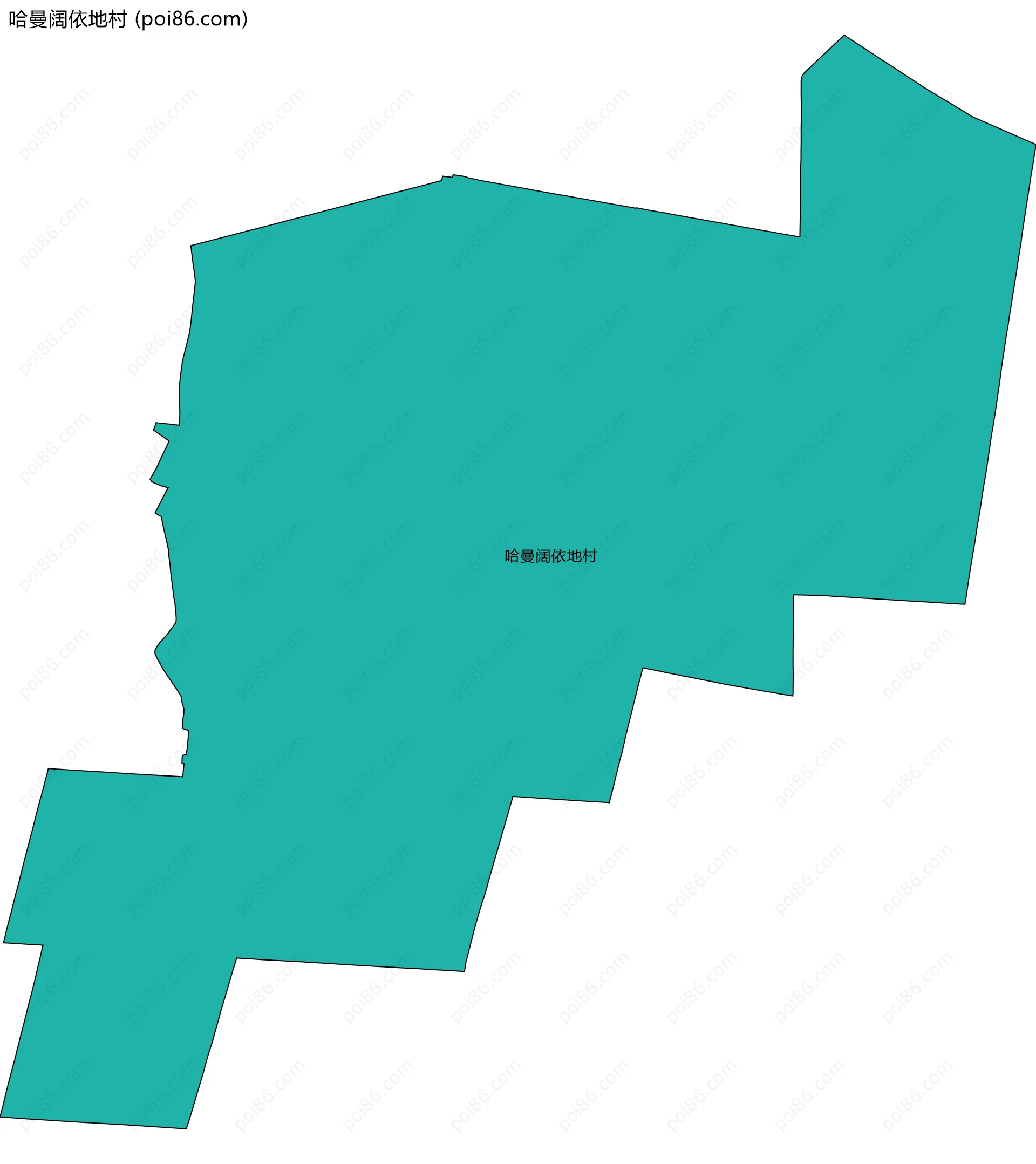 哈曼阔依地村边界地图