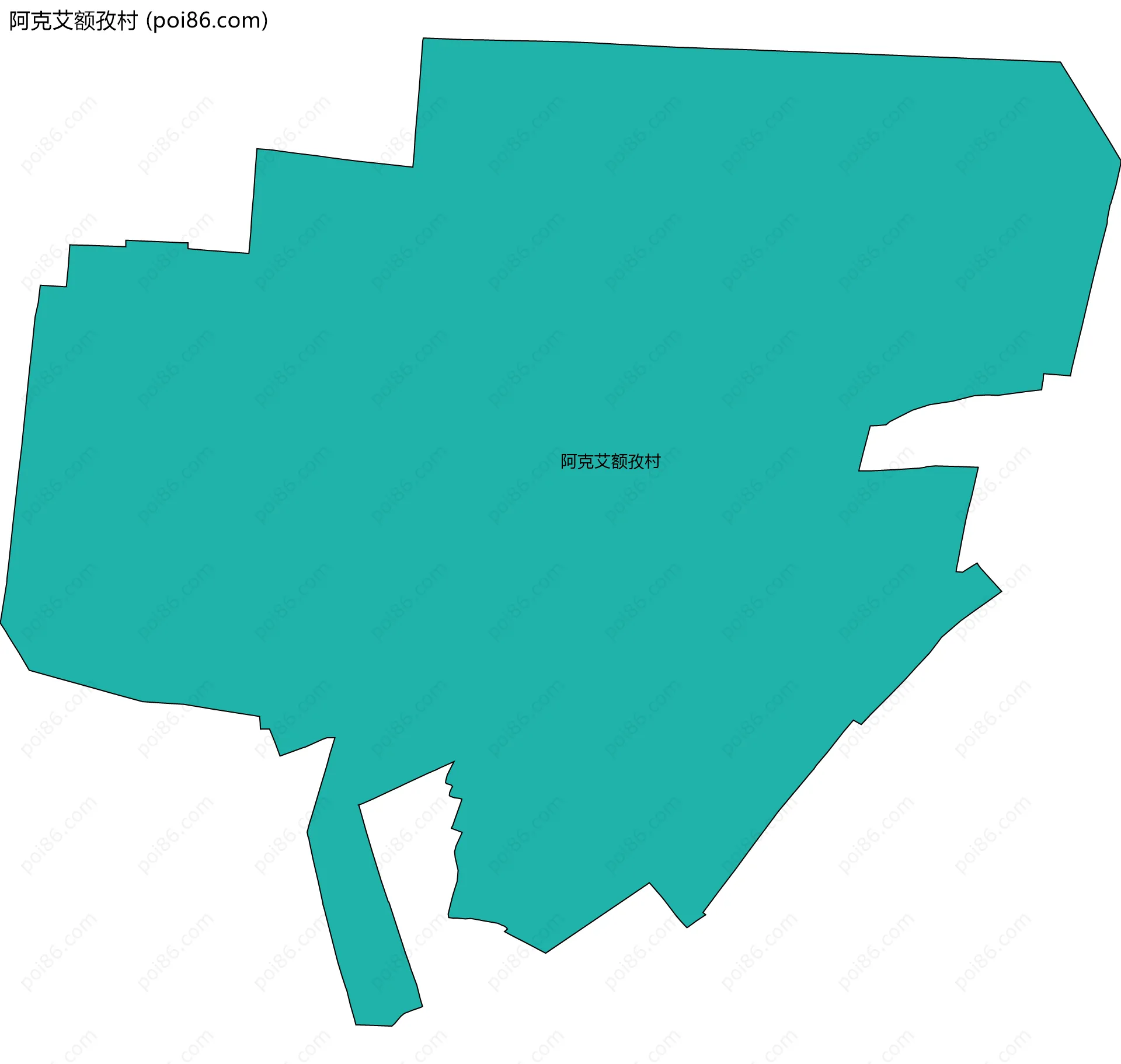 阿克艾额孜村边界地图