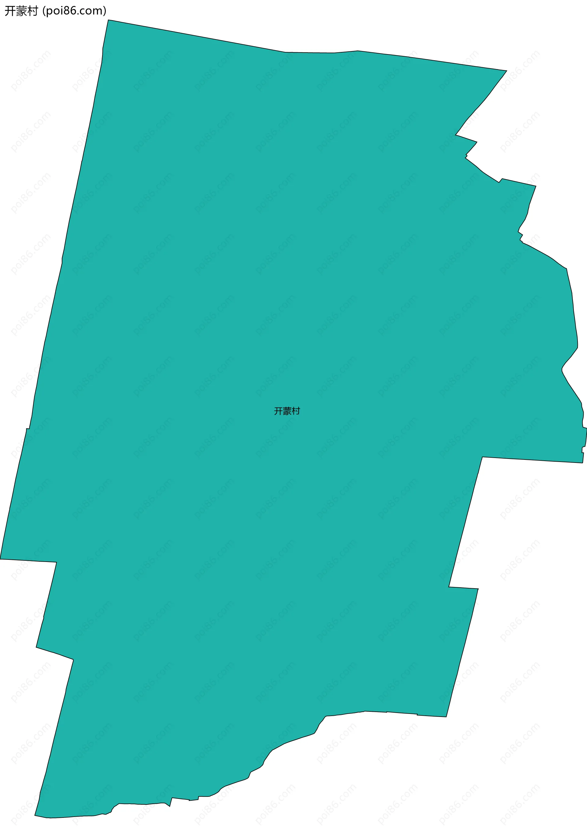 开蒙村边界地图
