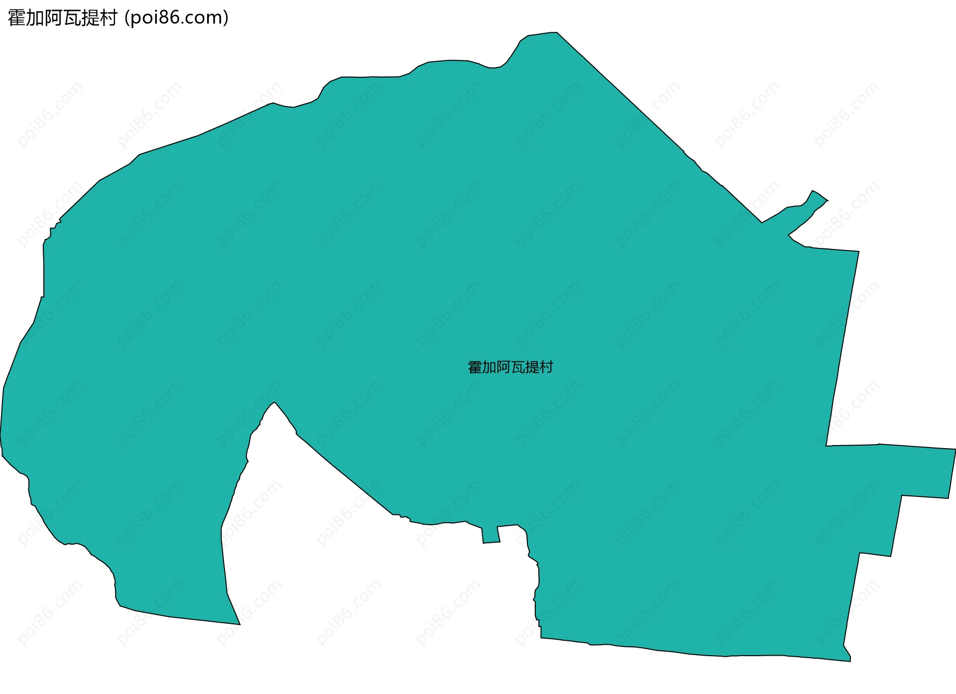 霍加阿瓦提村边界地图