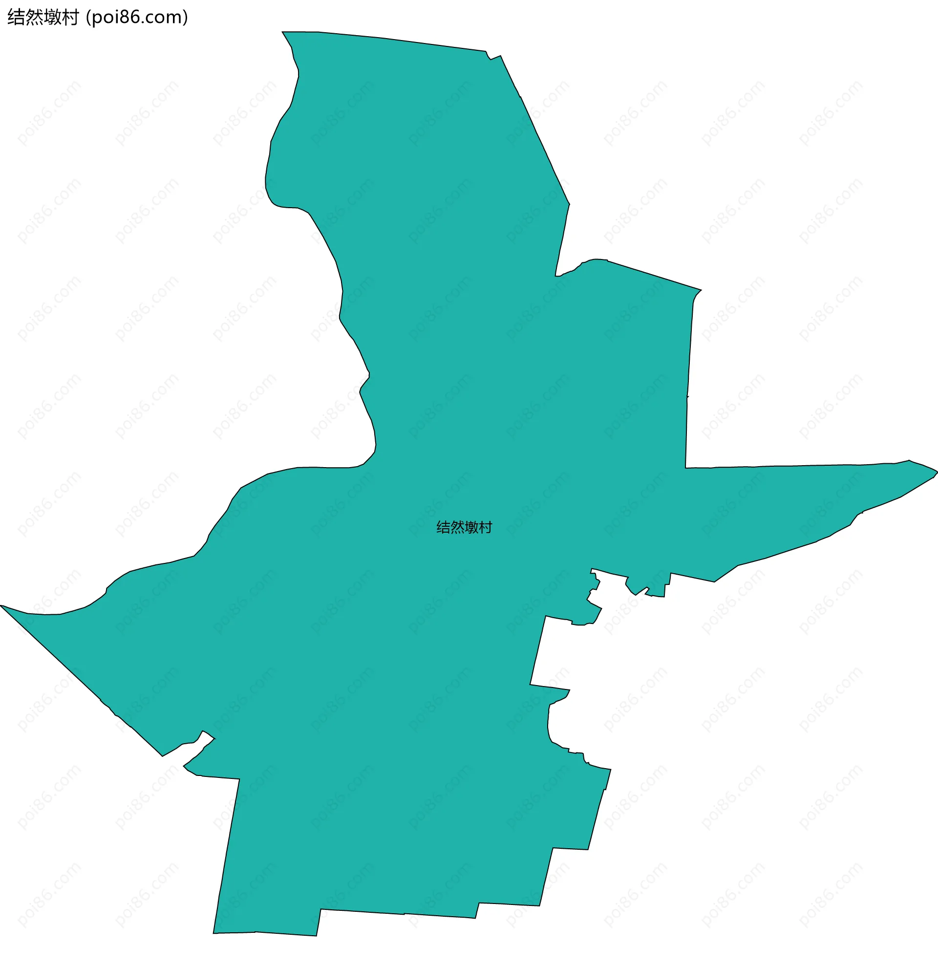 结然墩村边界地图