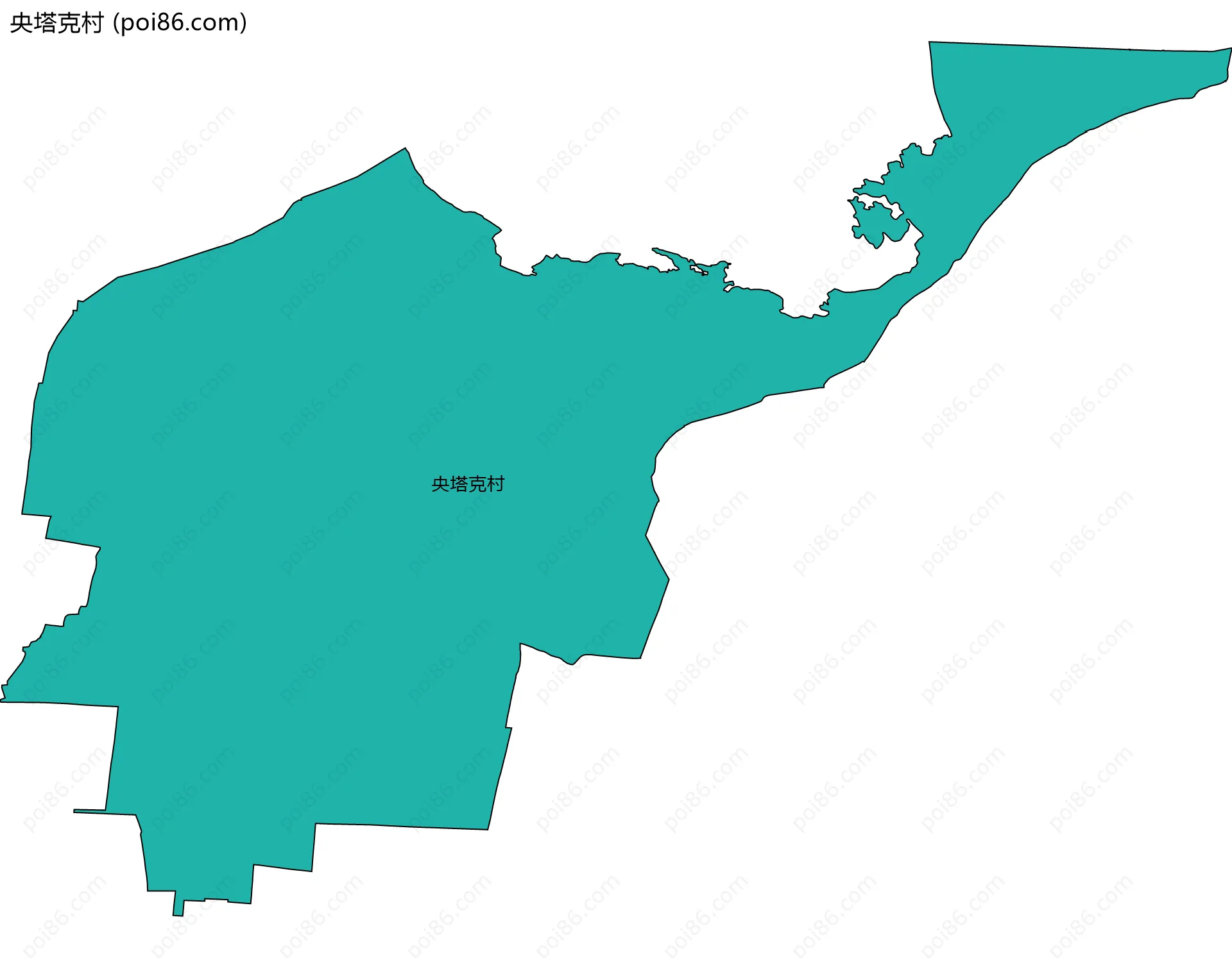 央塔克村边界地图