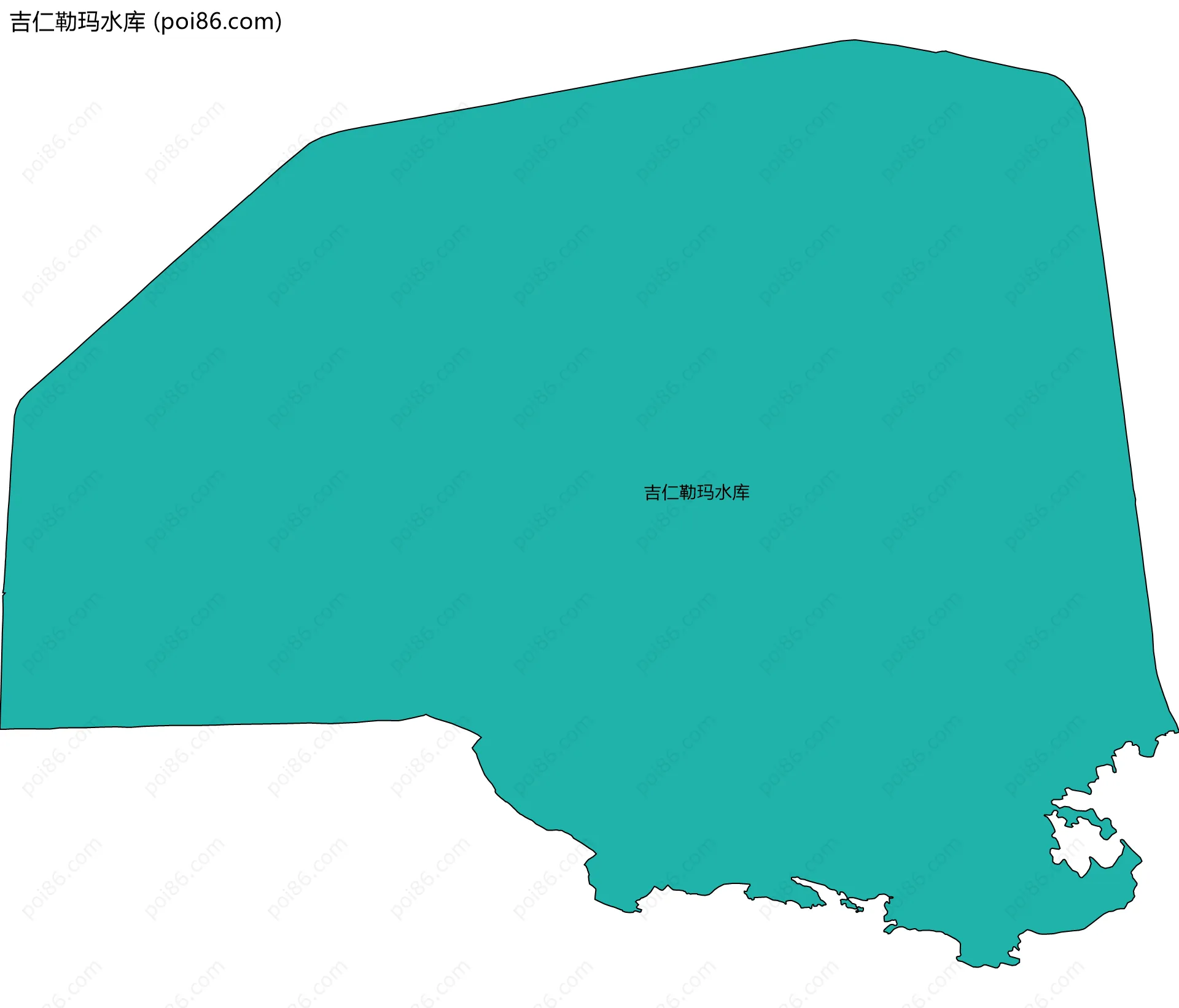 吉仁勒玛水库边界地图