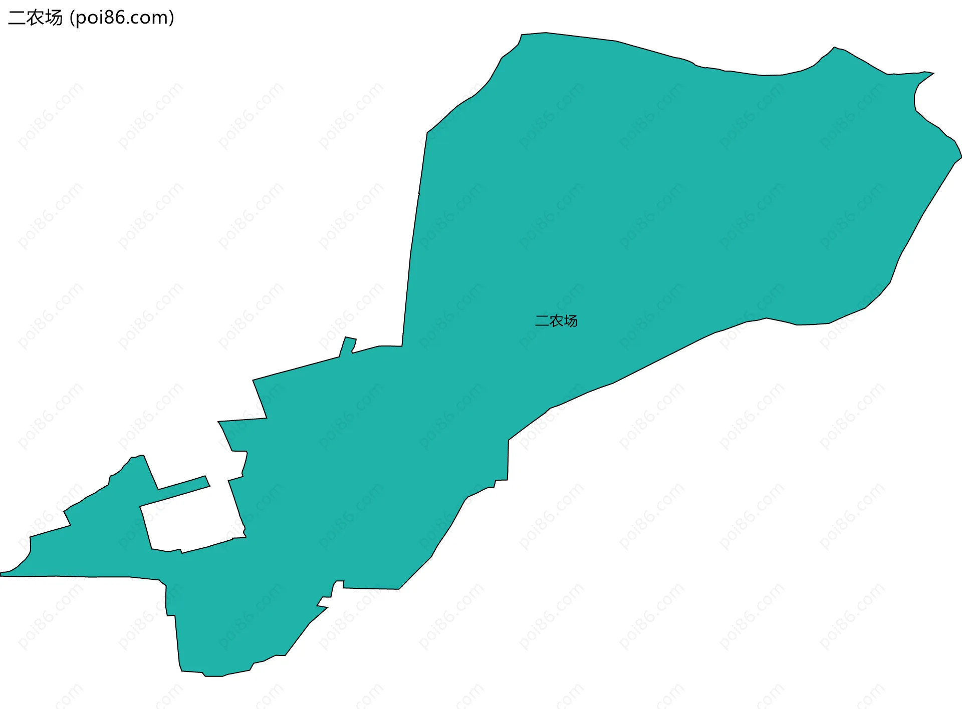 二农场边界地图