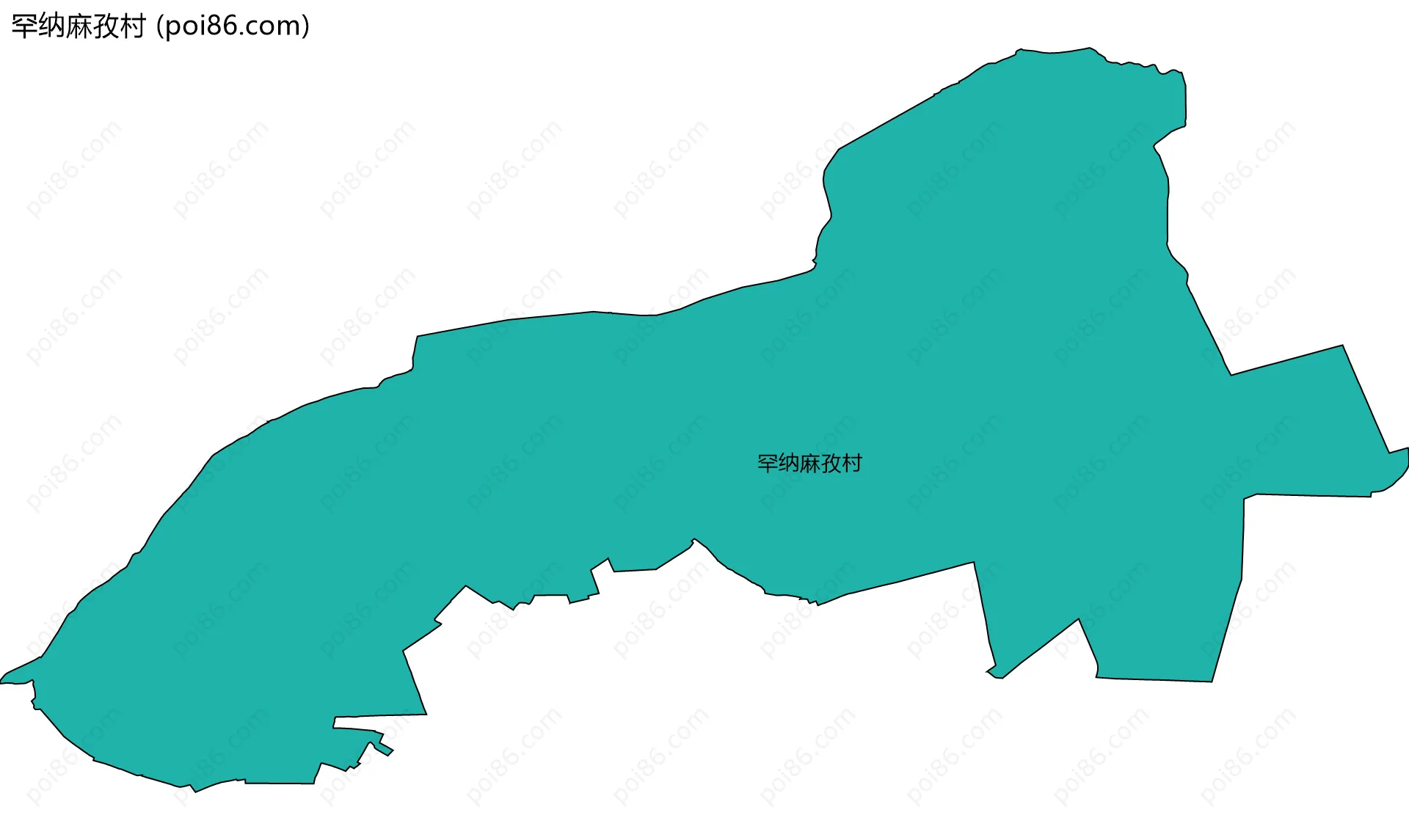 罕纳麻孜村边界地图