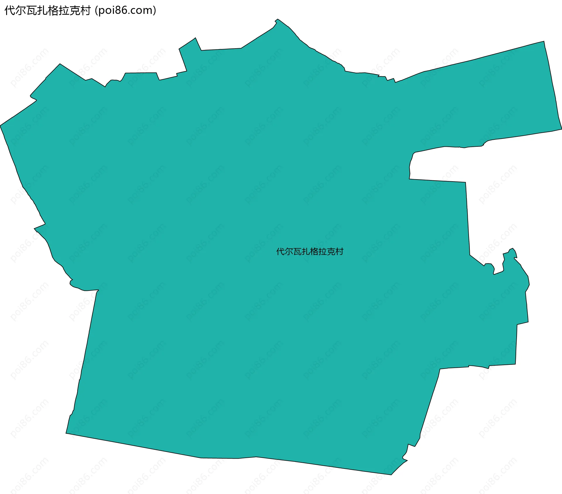 代尔瓦扎格拉克村边界地图