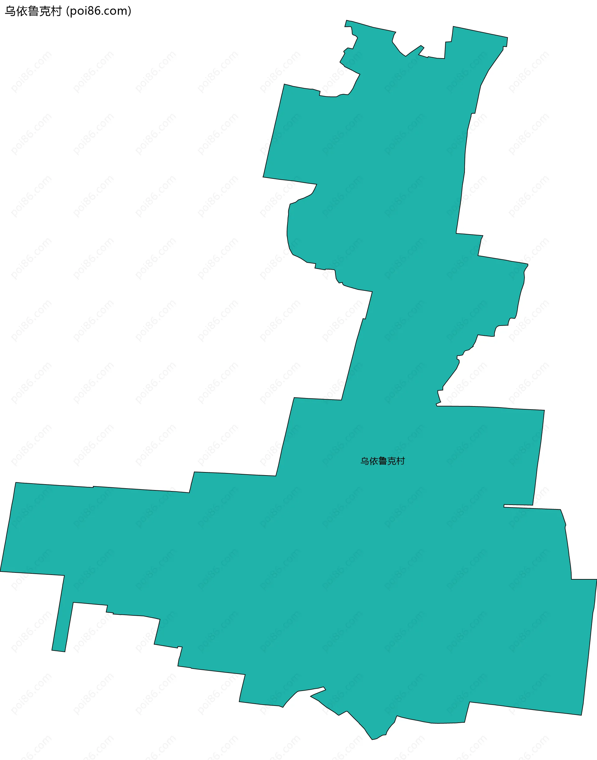 乌依鲁克村边界地图