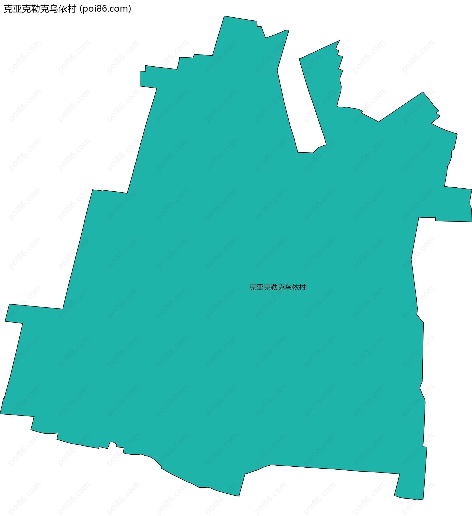 克亚克勒克乌依村边界地图