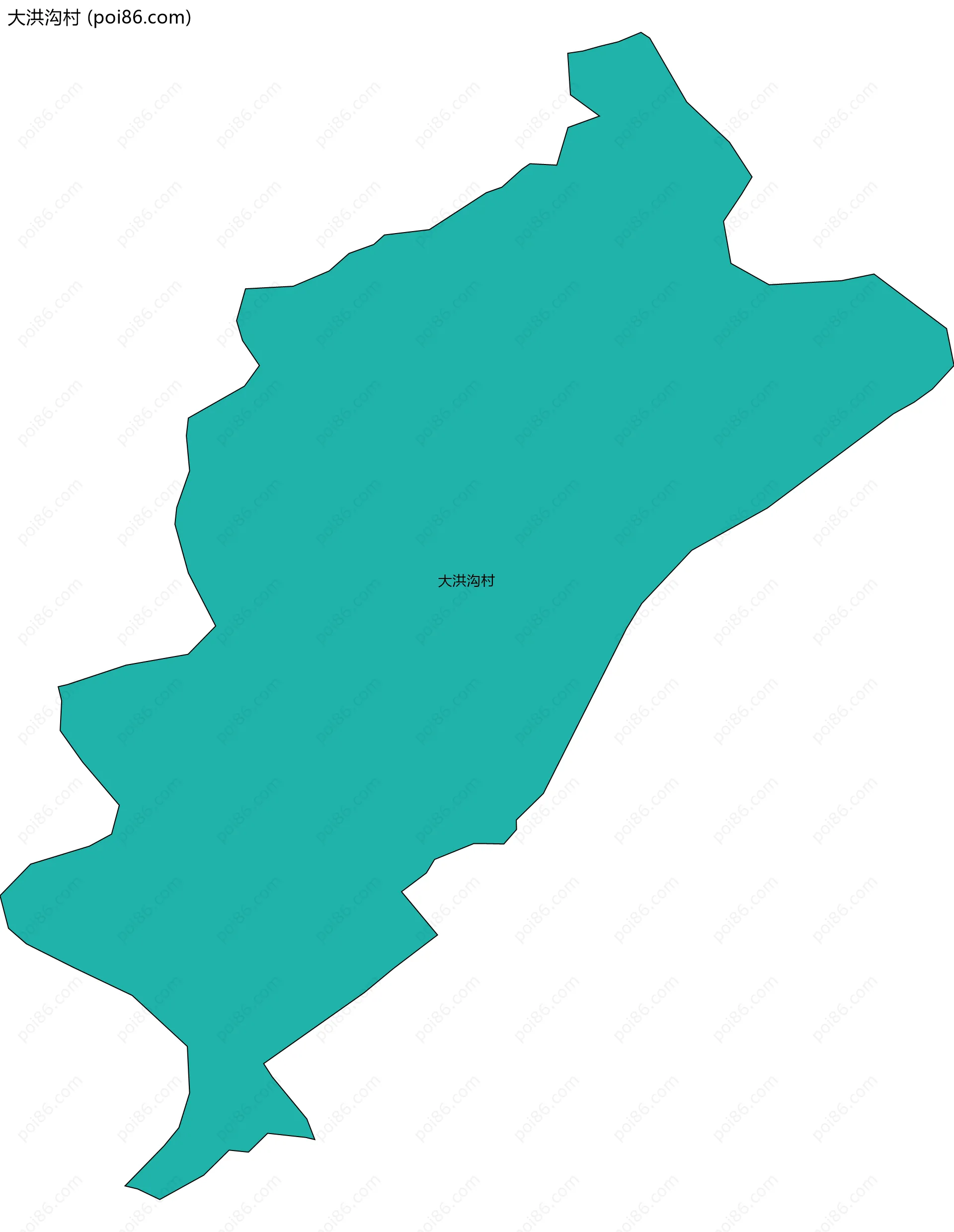 大洪沟村边界地图